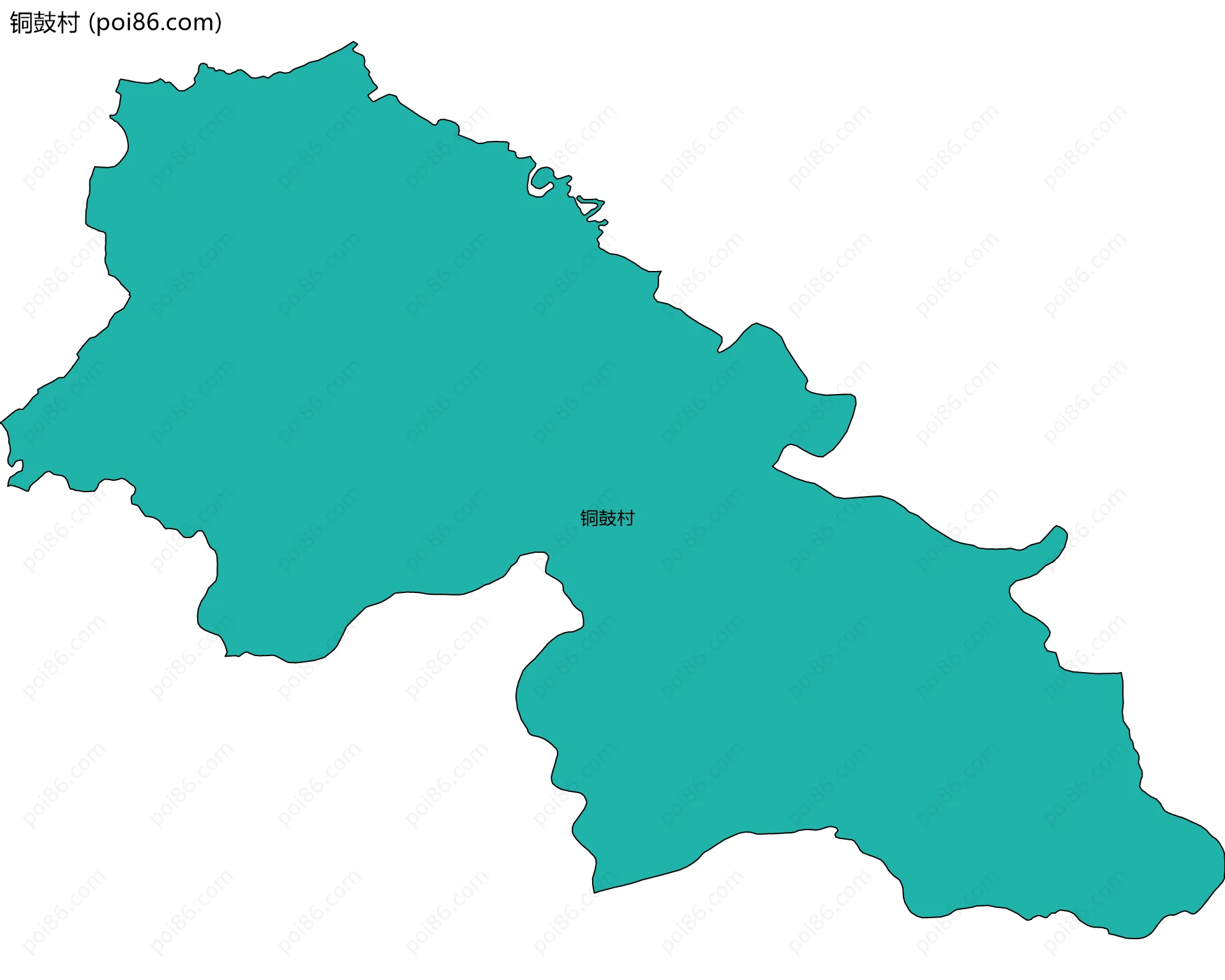 铜鼓村边界地图