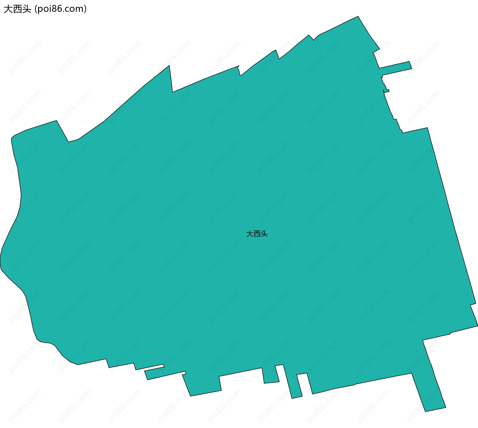 大西头边界地图