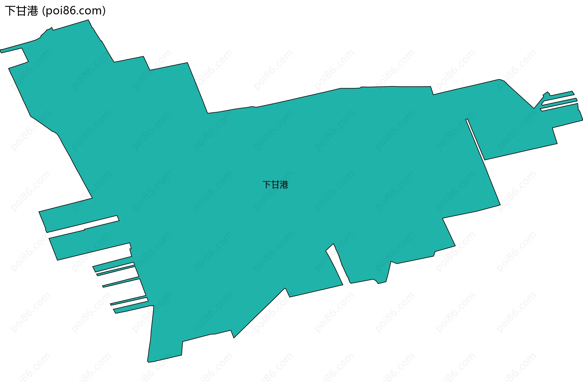下甘港边界地图
