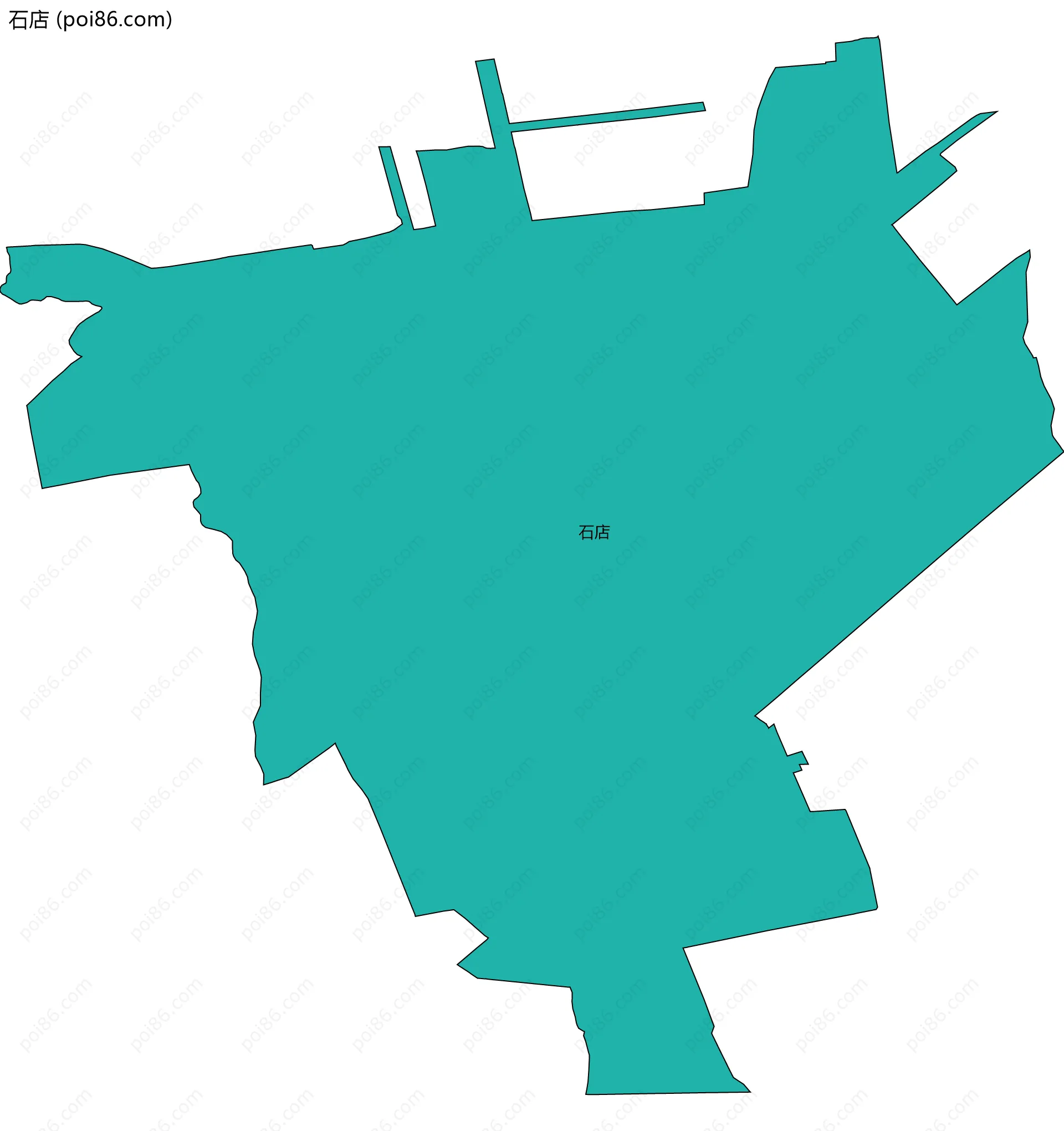 石店边界地图