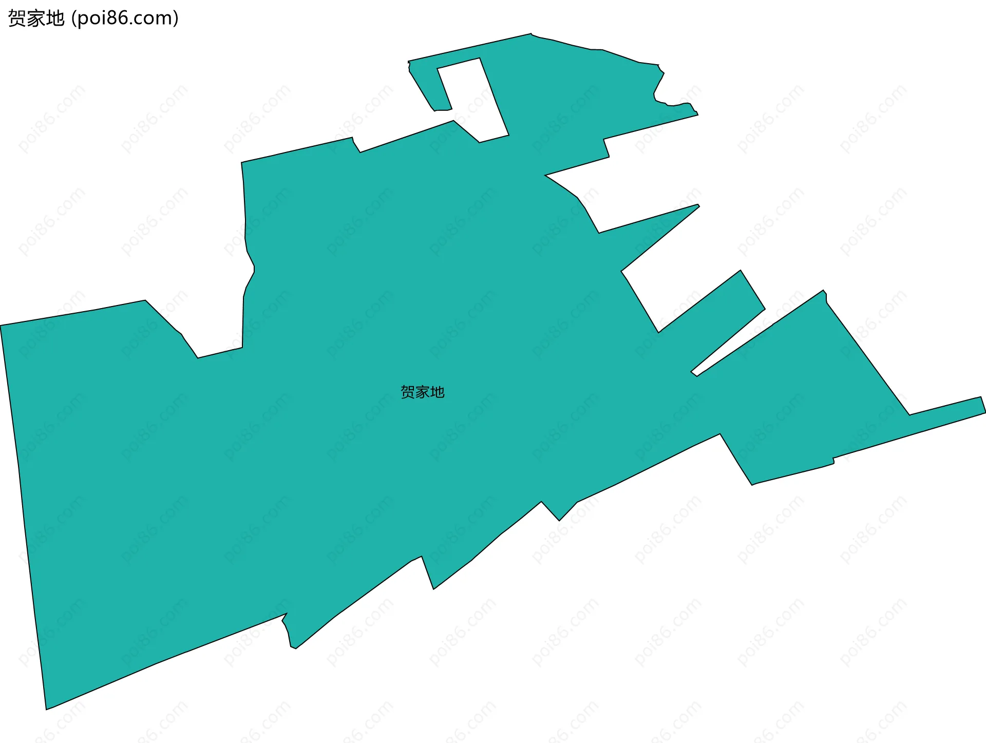 贺家地边界地图