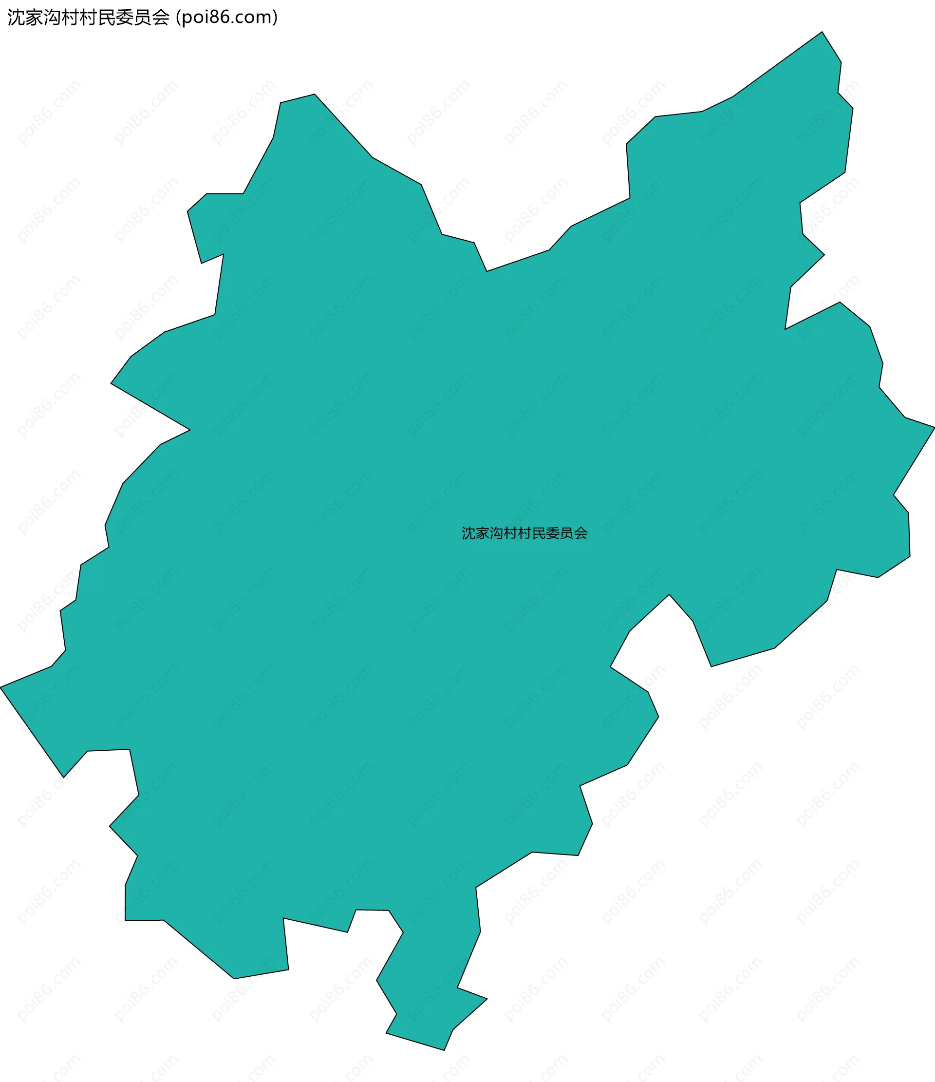 沈家沟村村民委员会边界地图