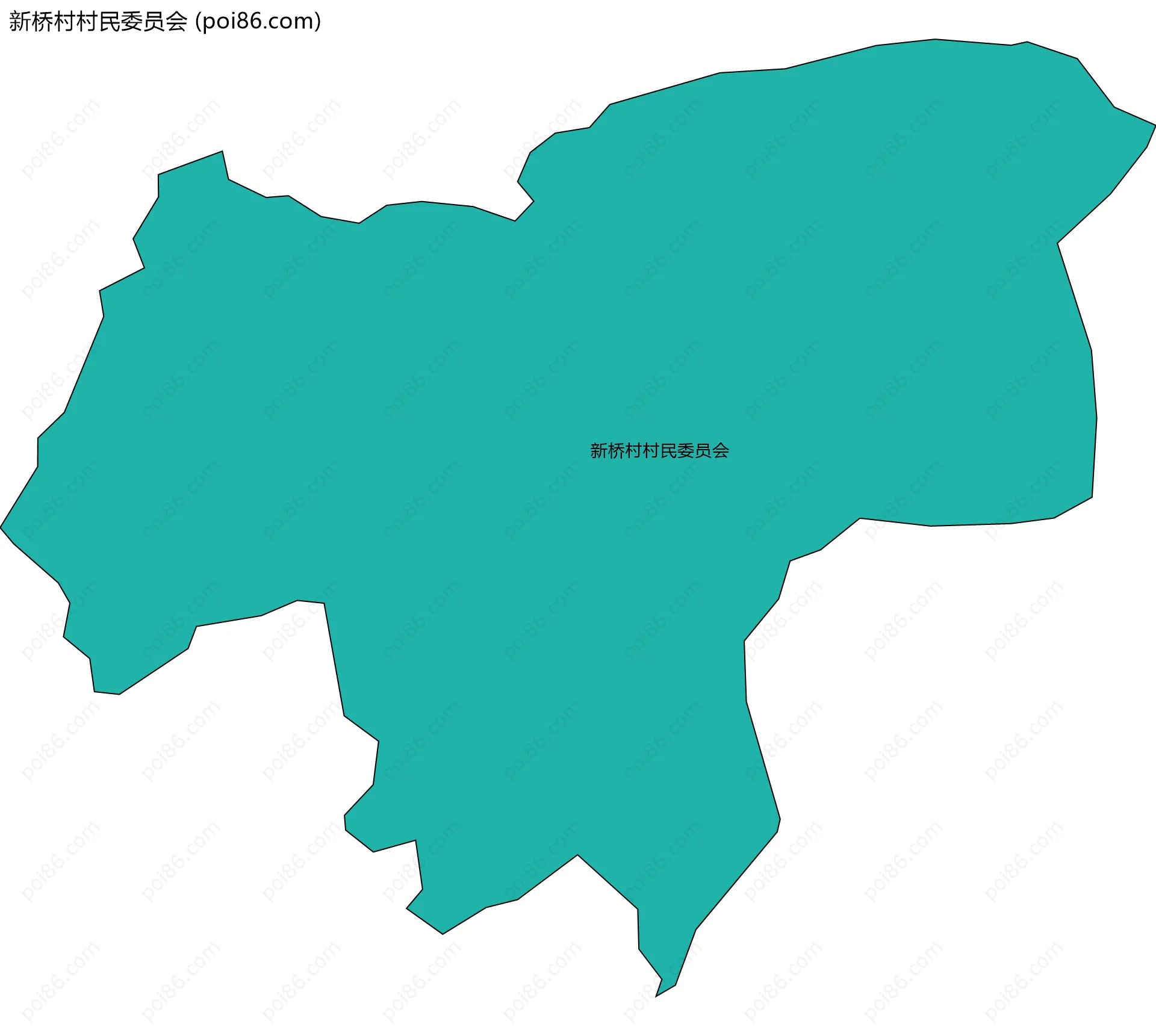 新桥村村民委员会边界地图