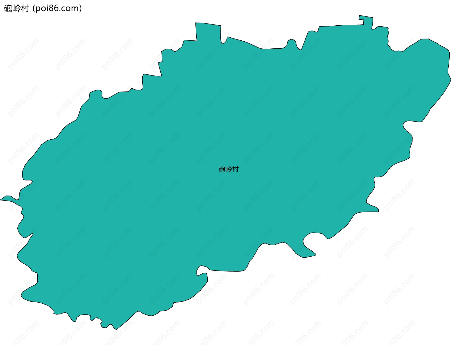 砲岭村边界地图