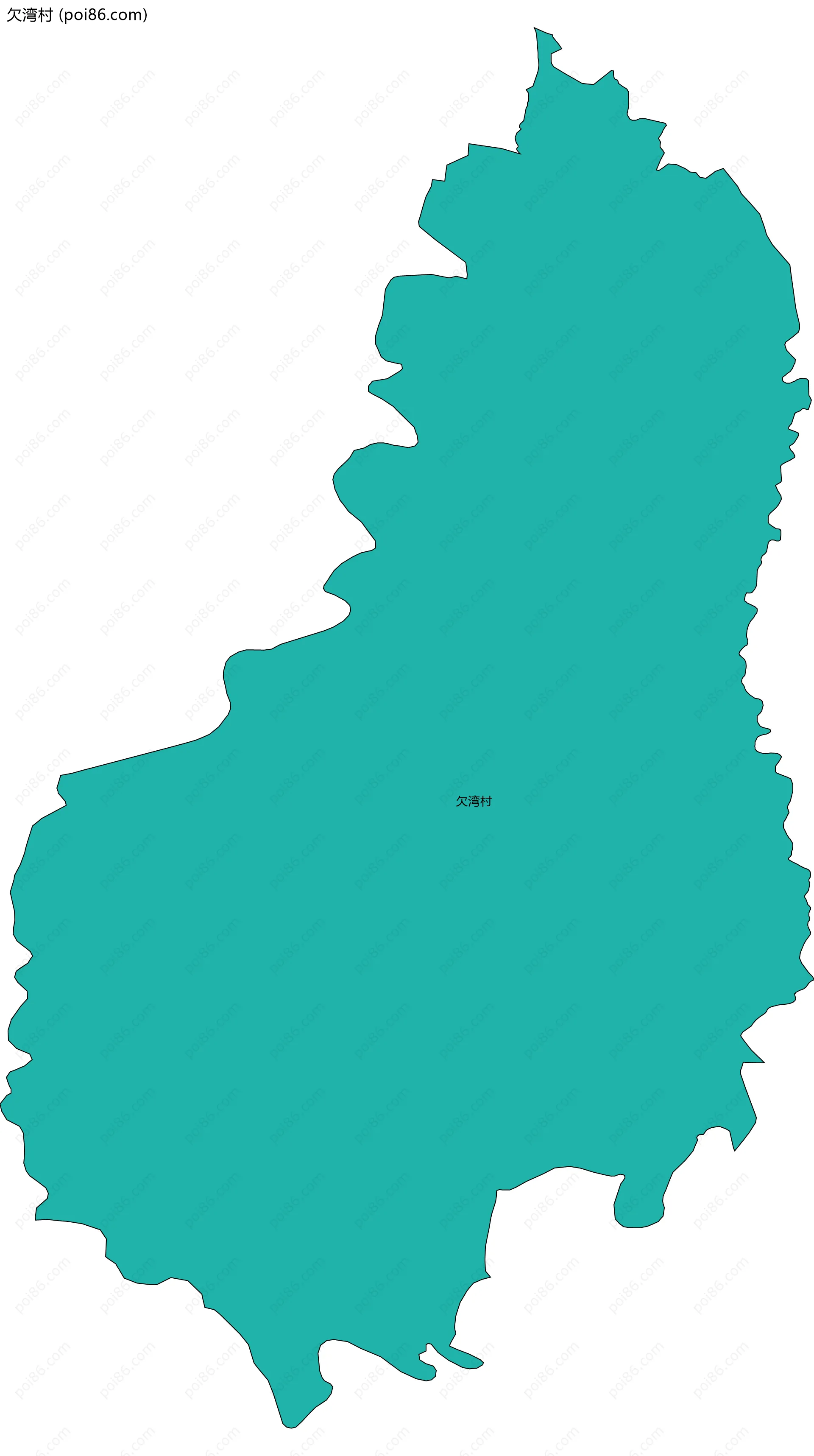 欠湾村边界地图