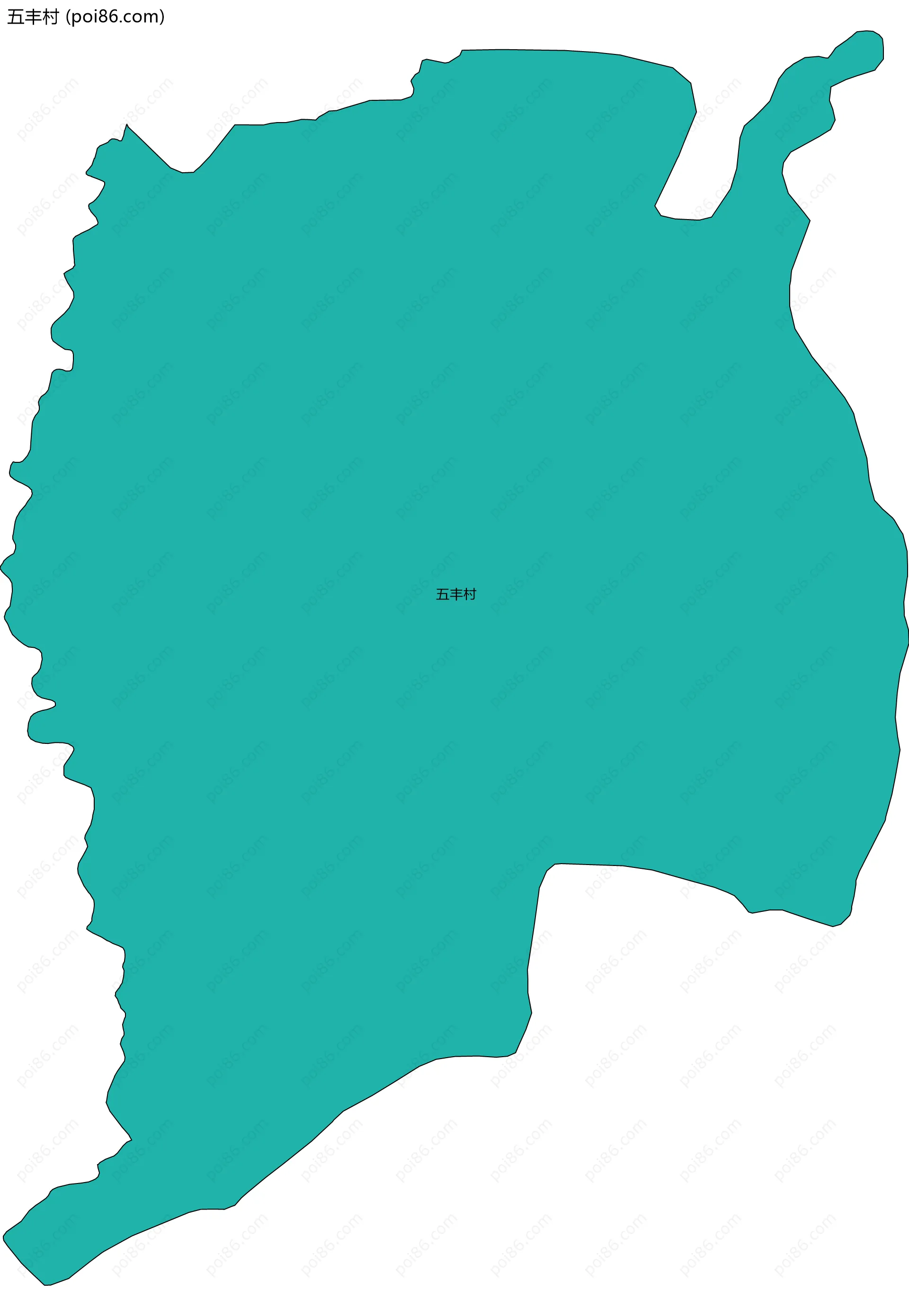 五丰村边界地图