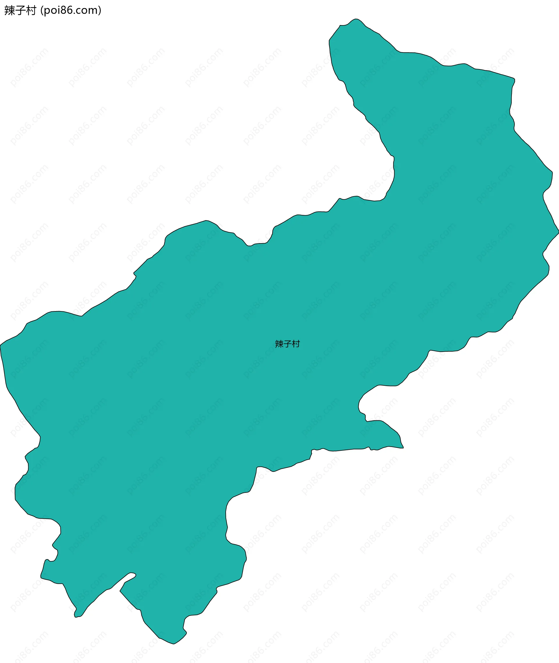 辣子村边界地图