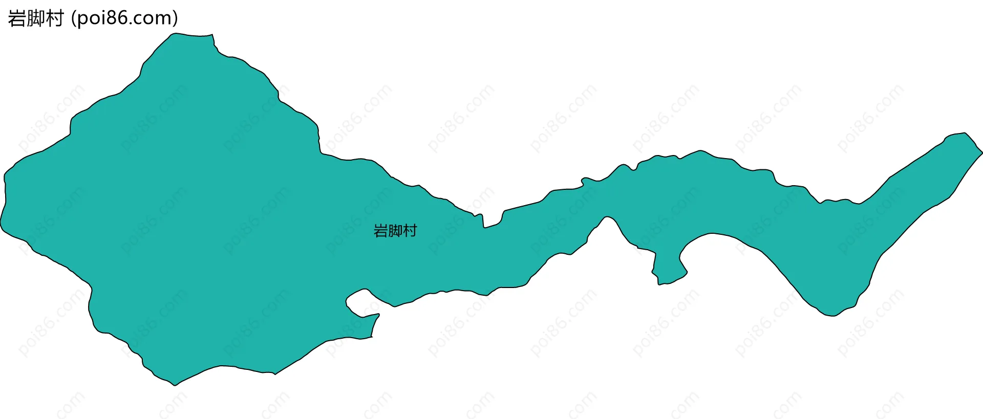 岩脚村边界地图