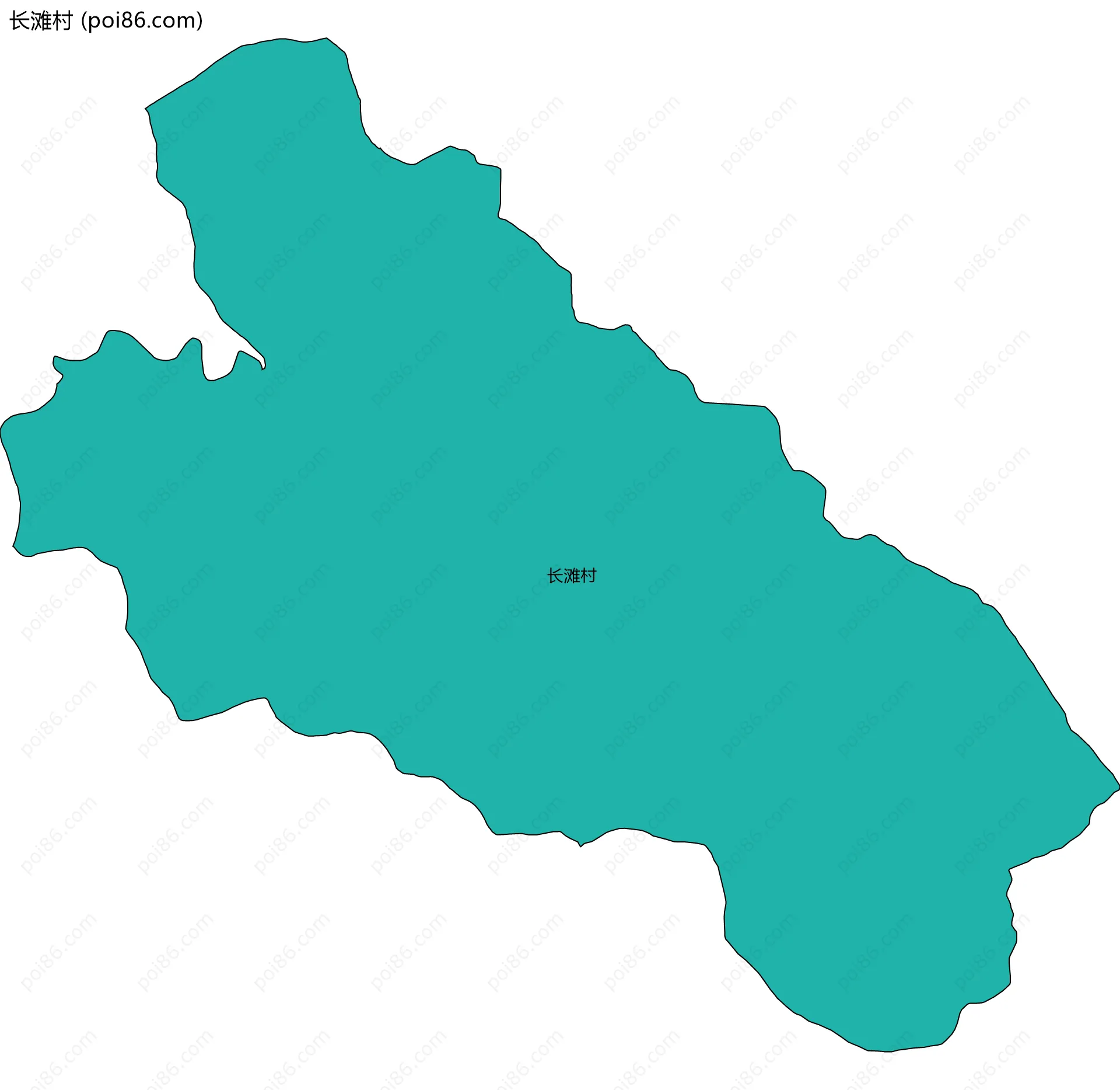 长滩村边界地图