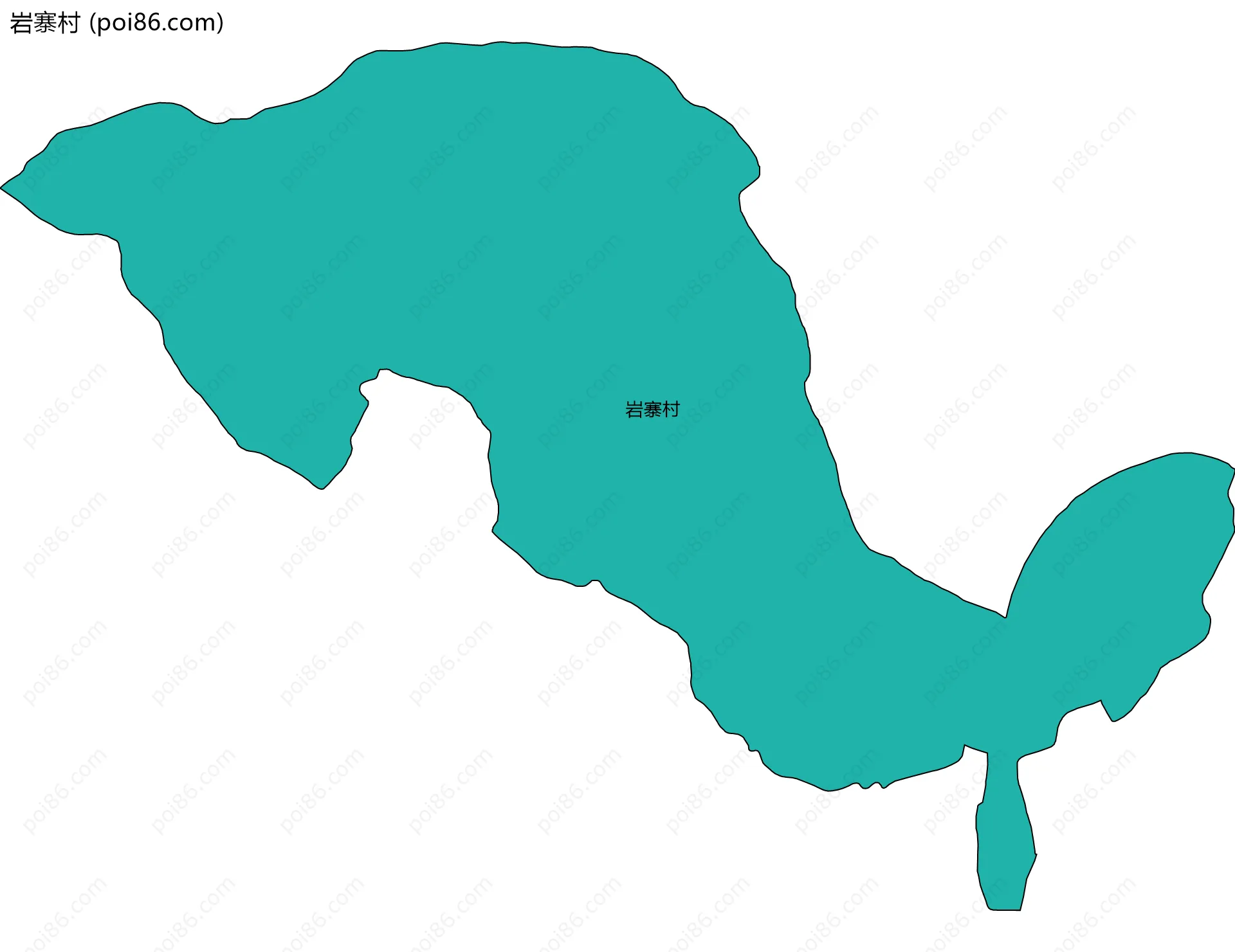 岩寨村边界地图