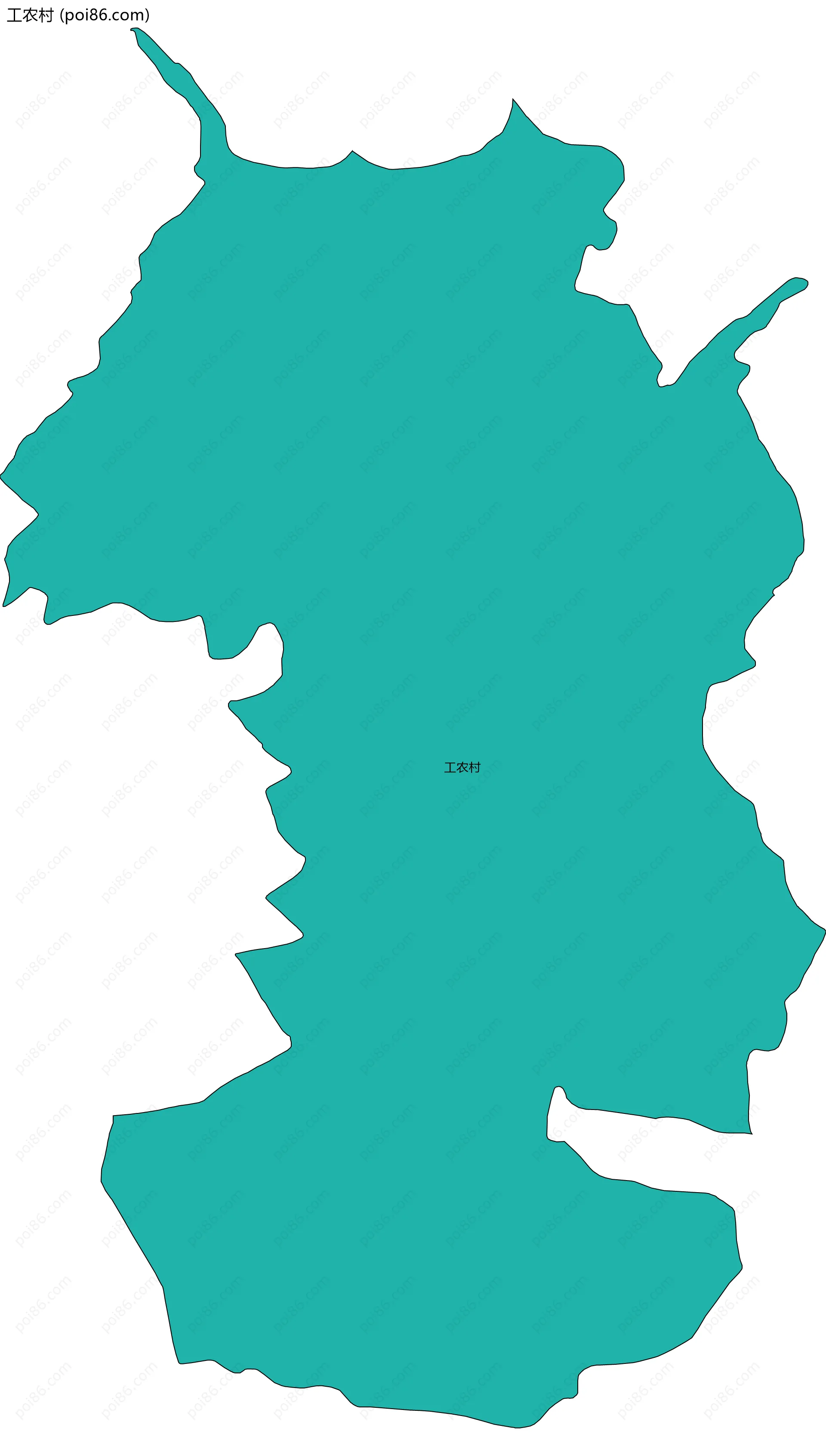 工农村边界地图