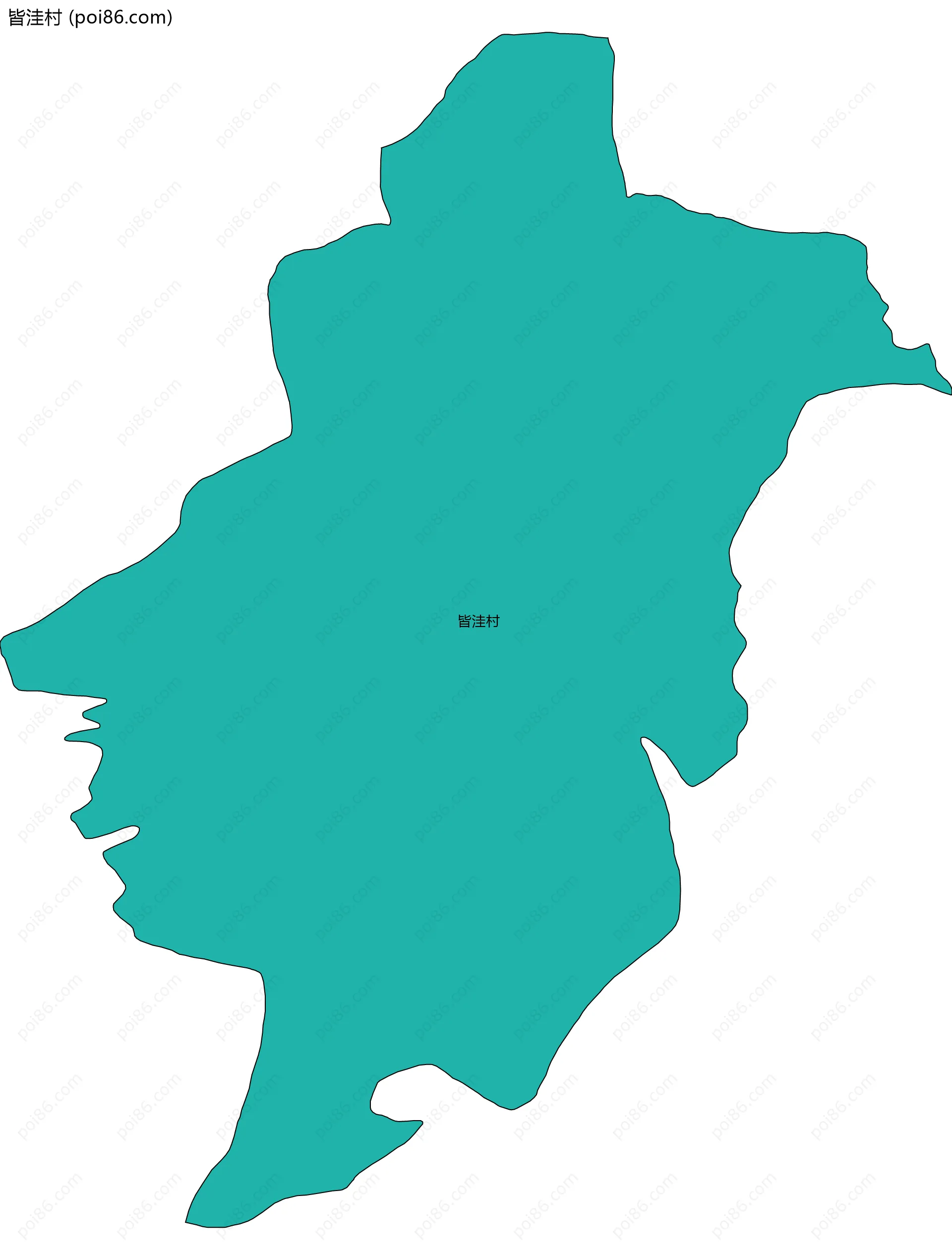 皆洼村边界地图