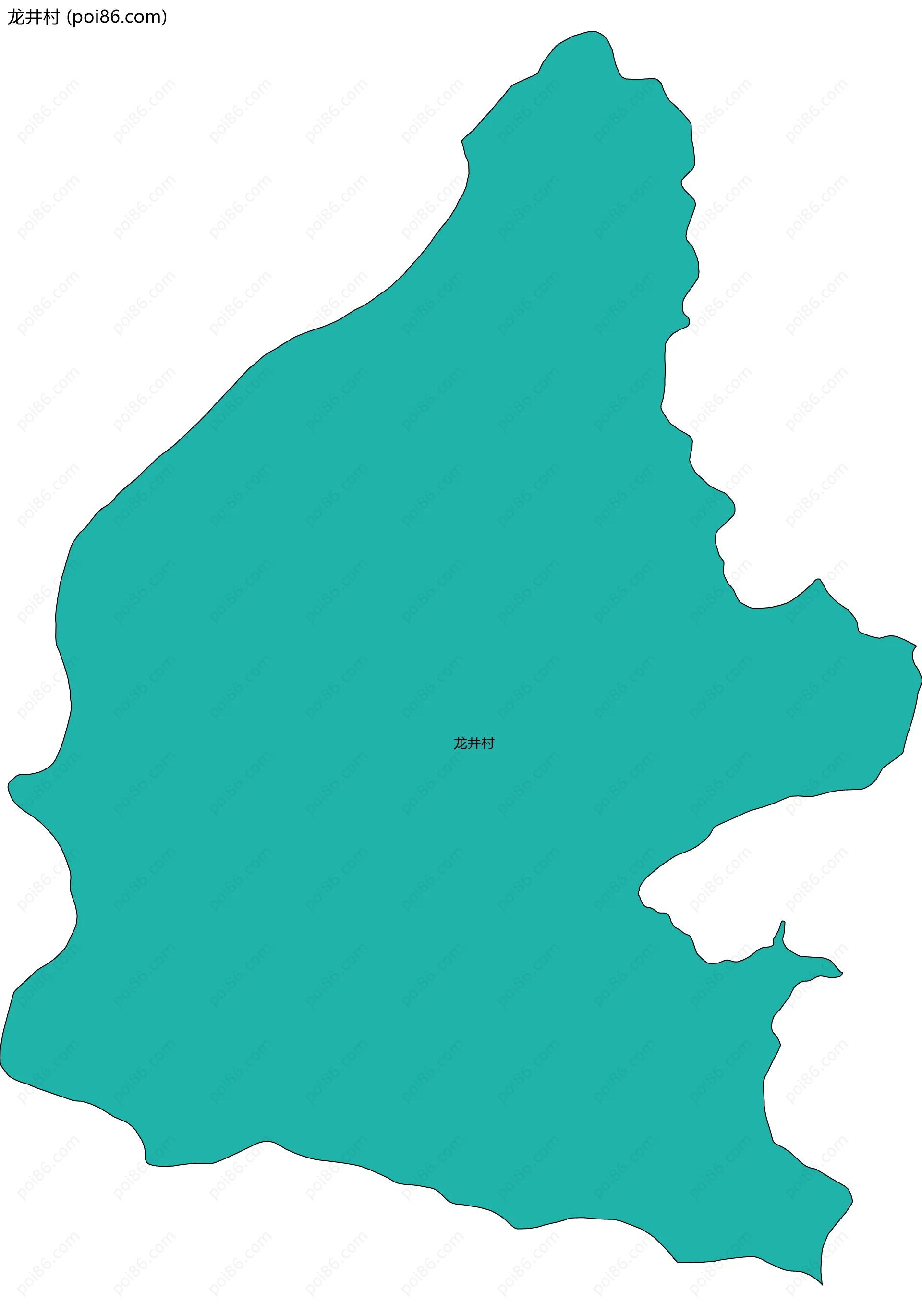 龙井村边界地图