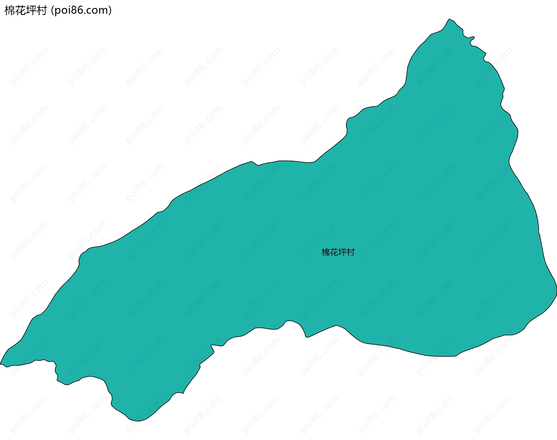 棉花坪村边界地图