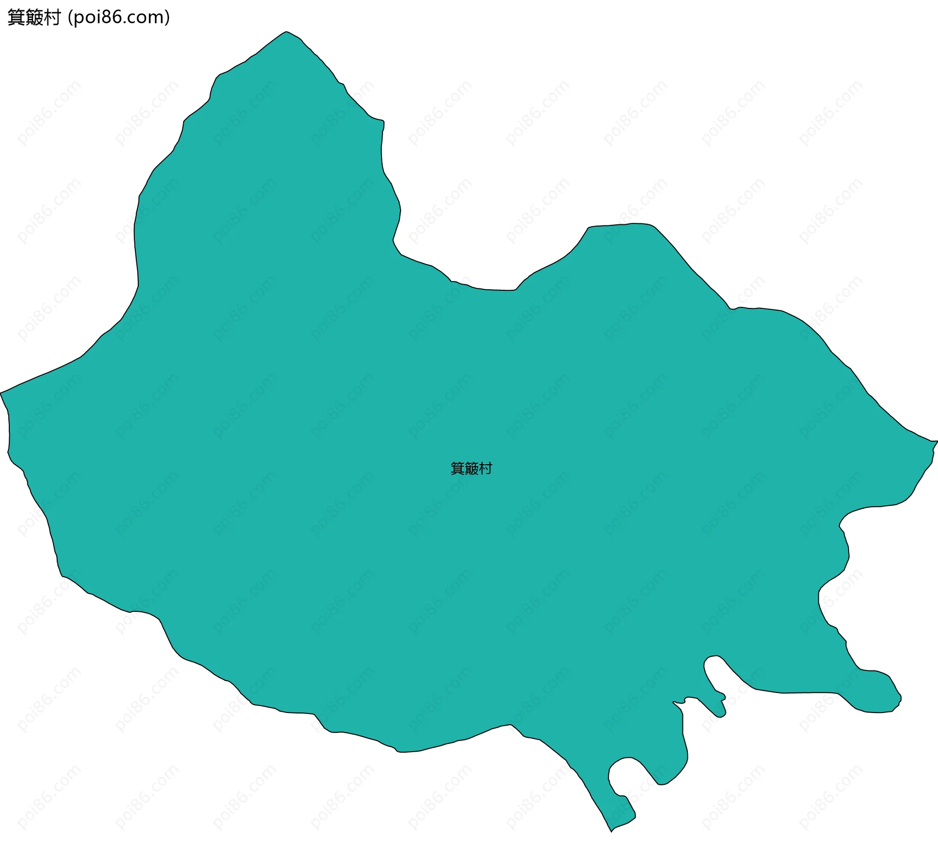 箕簸村边界地图