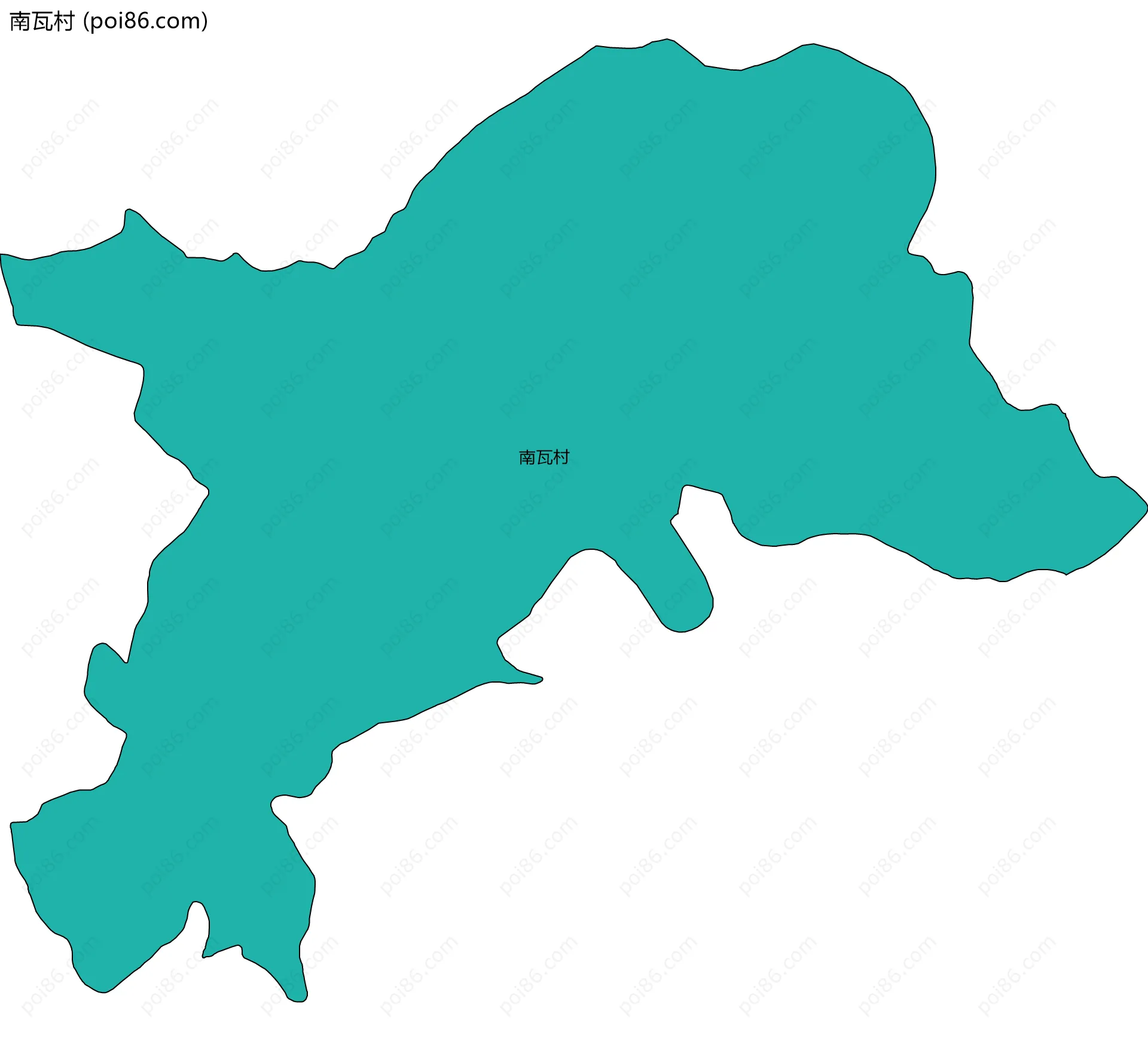 南瓦村边界地图