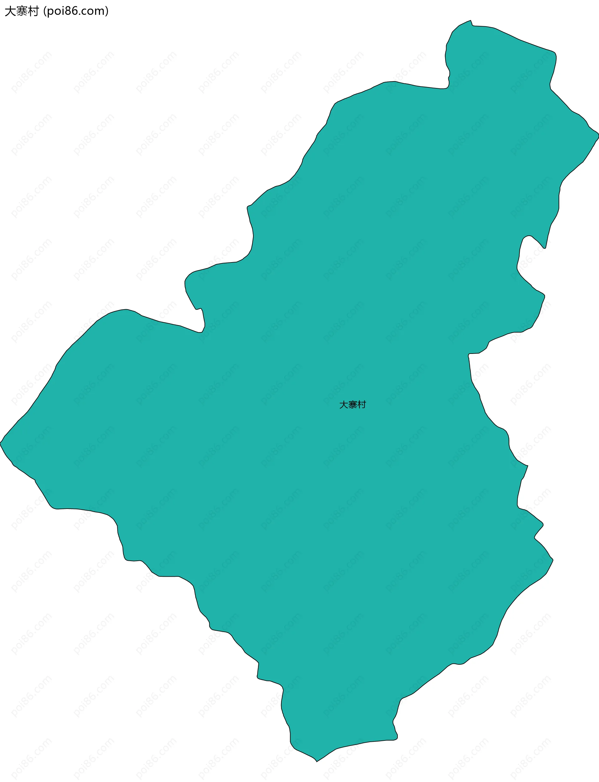 大寨村边界地图