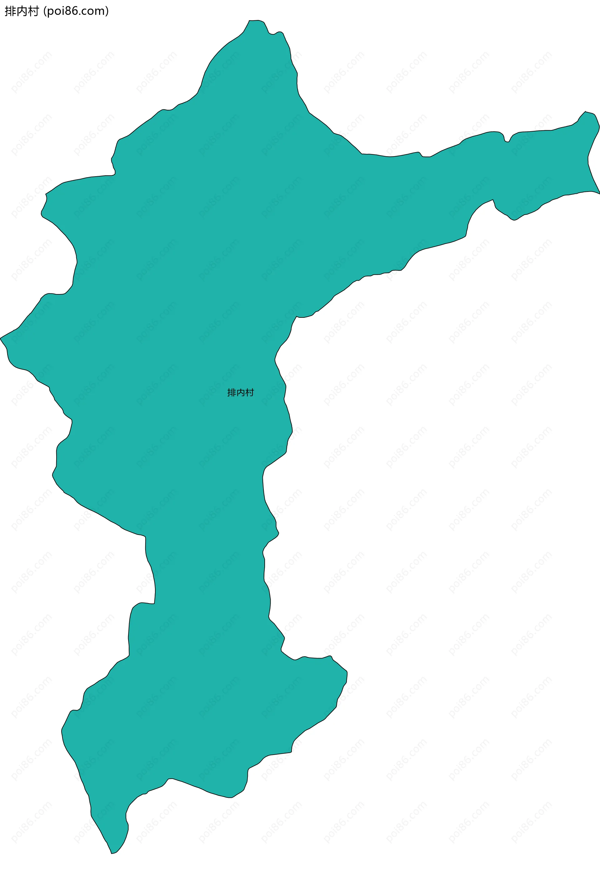 排内村边界地图