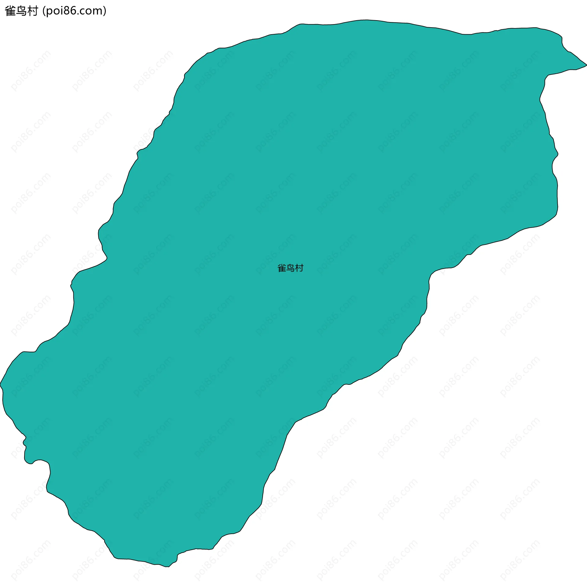 雀鸟村边界地图