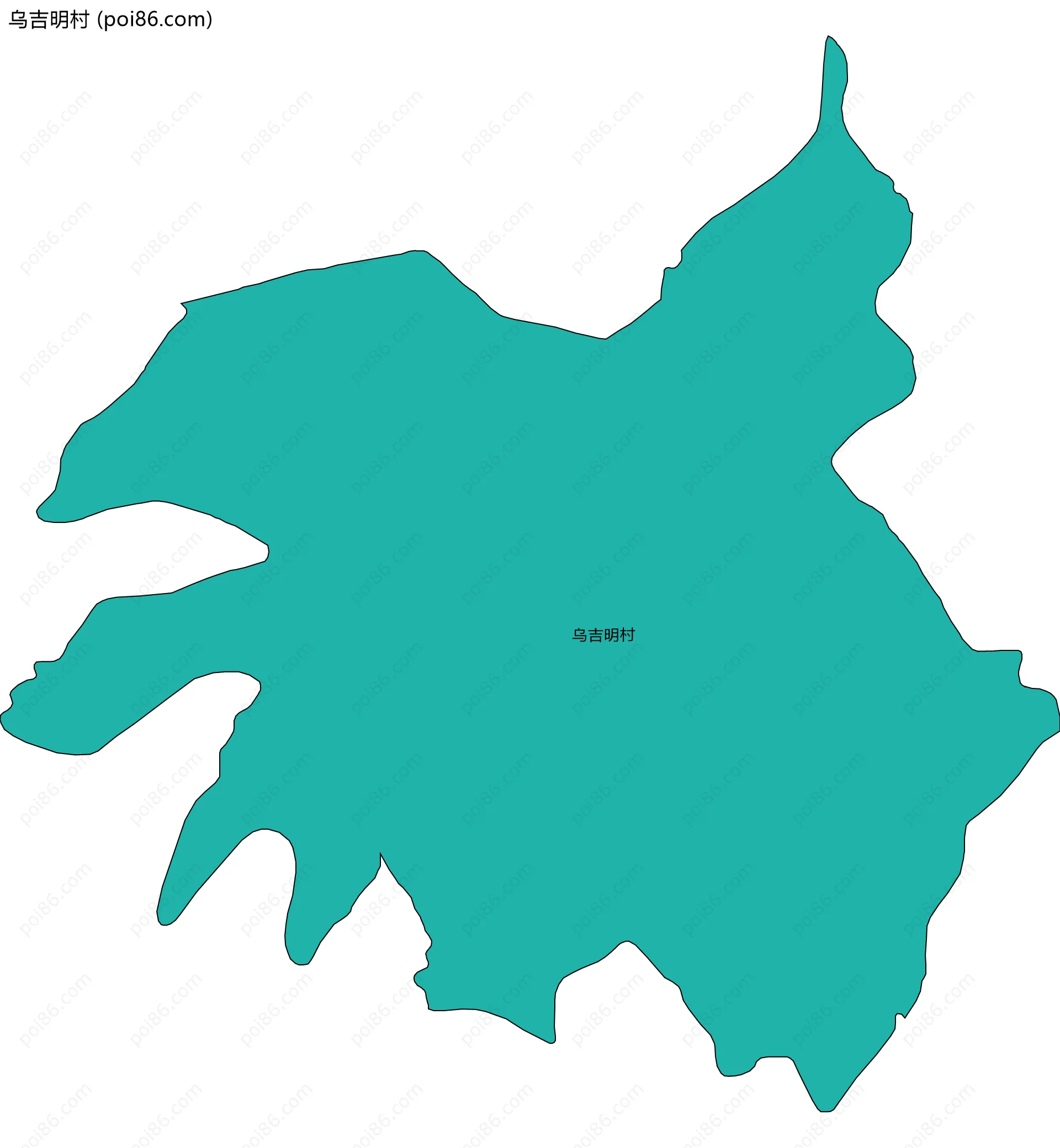 乌吉明村边界地图