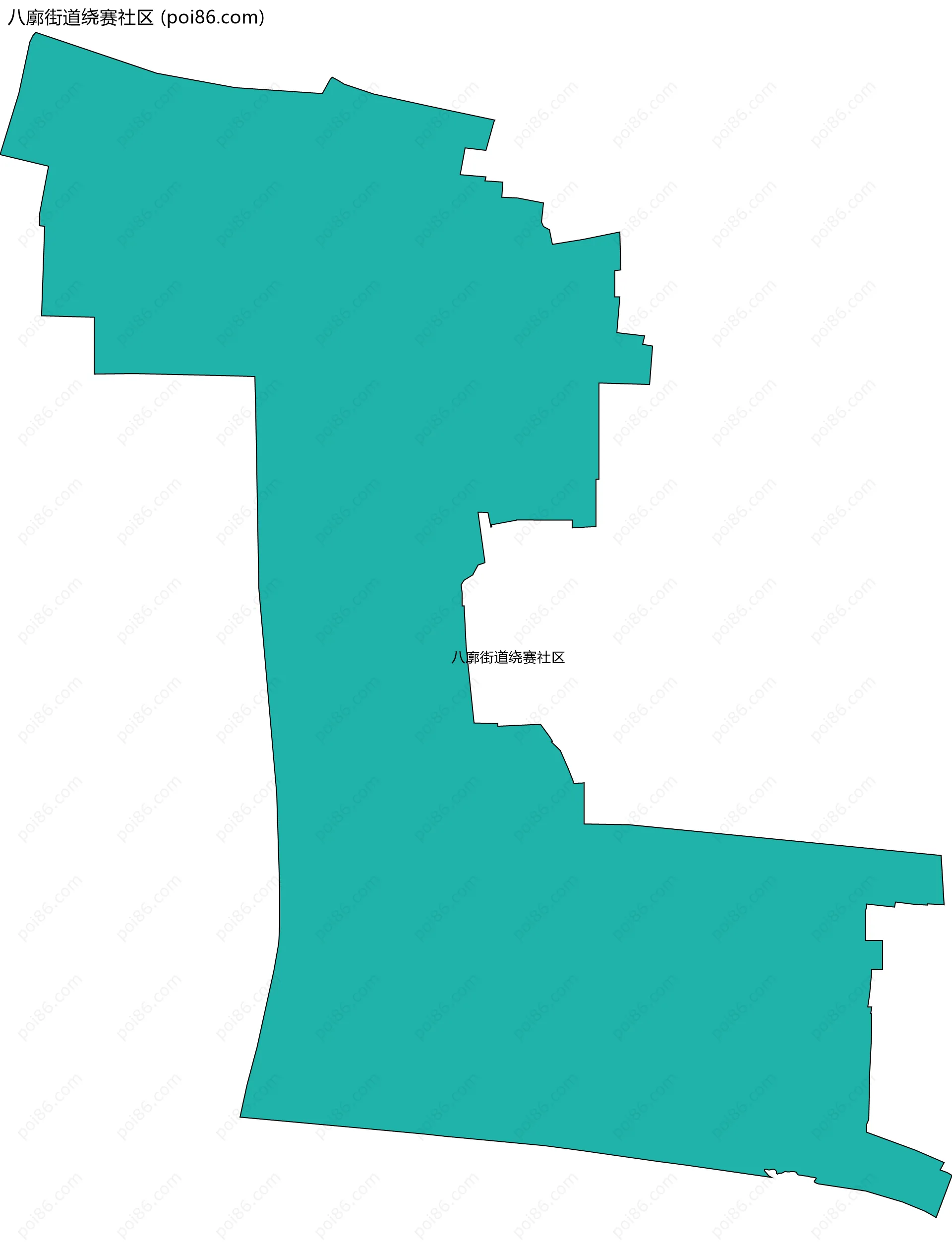 八廓街道绕赛社区边界地图