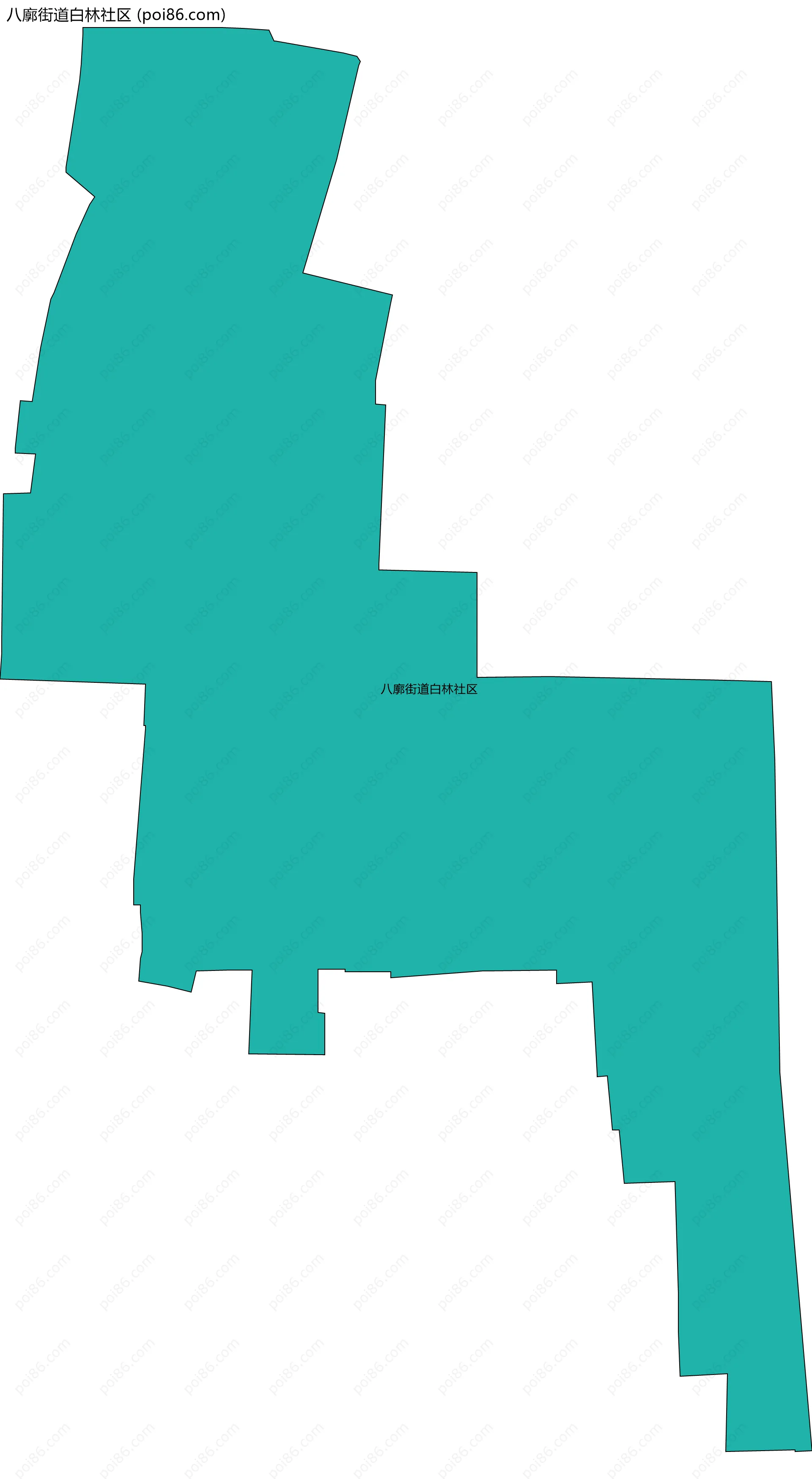 八廓街道白林社区边界地图