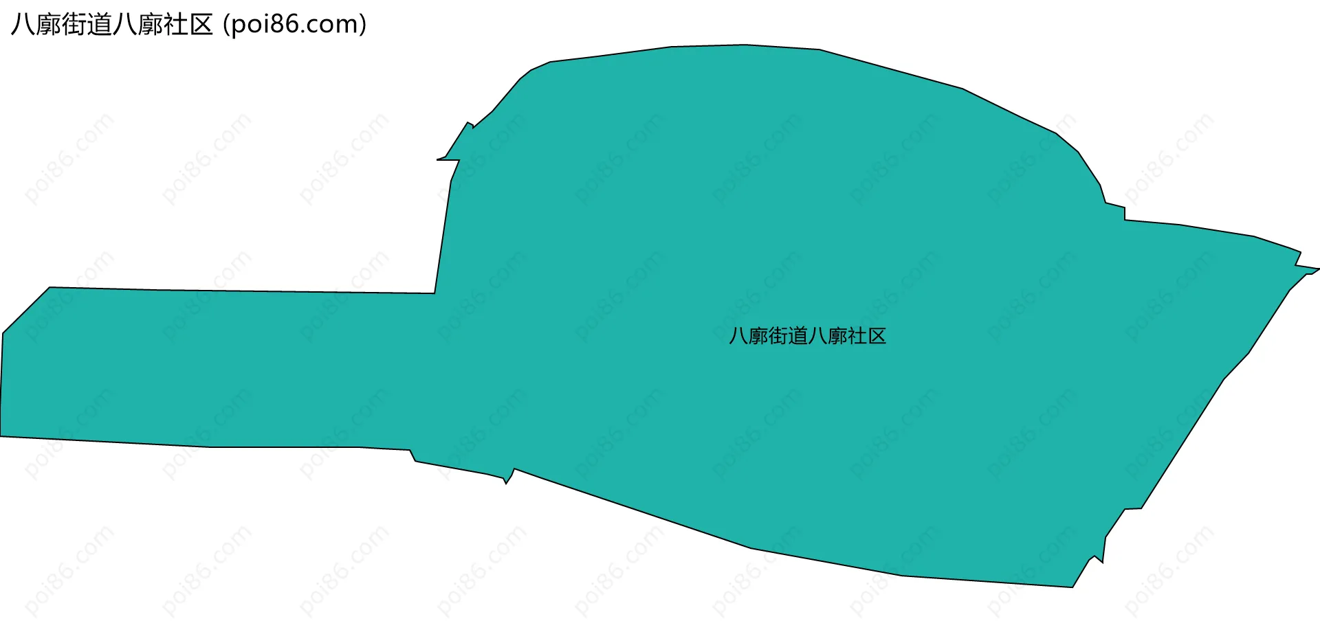 八廓街道八廓社区边界地图