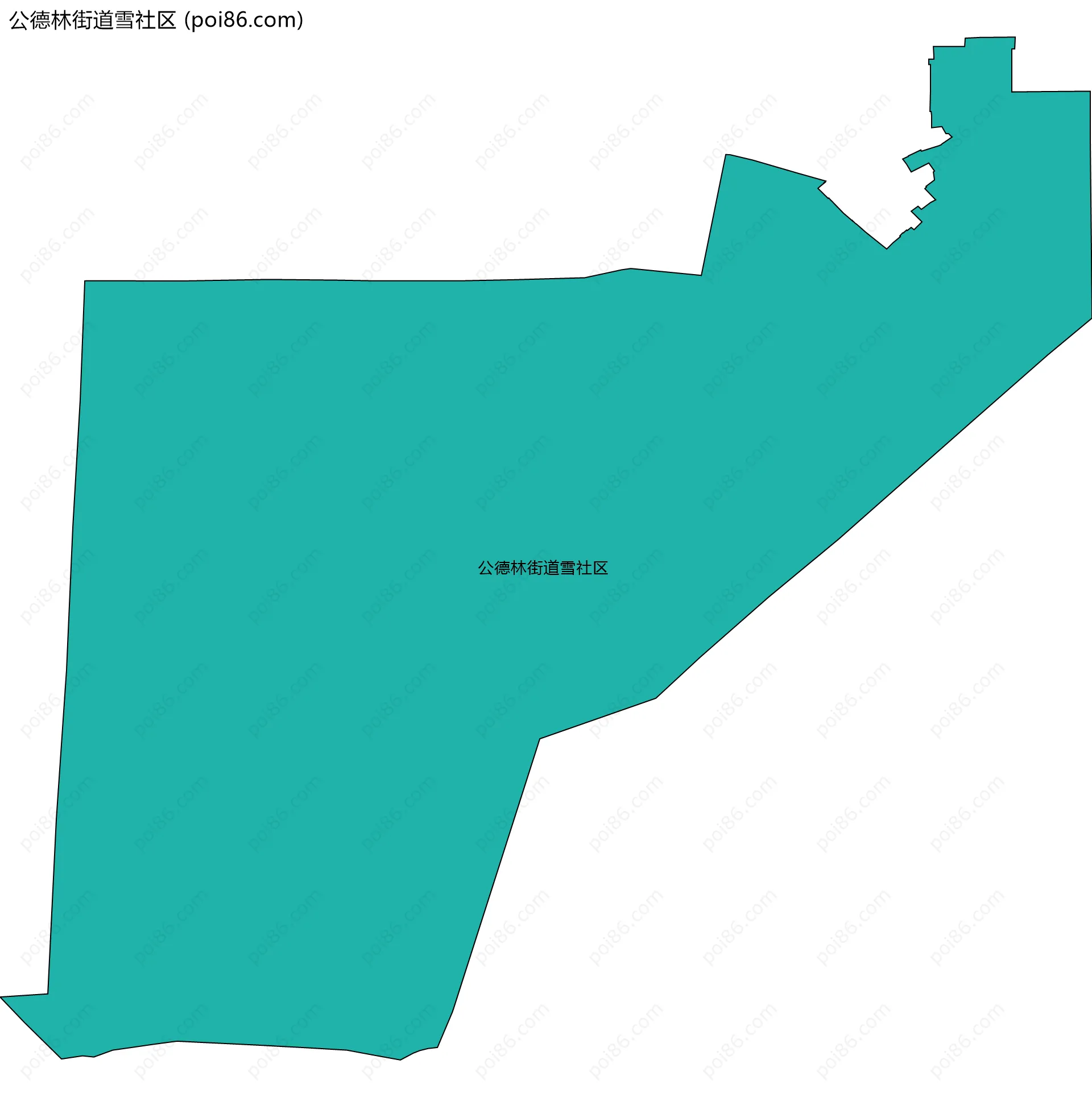 公德林街道雪社区边界地图