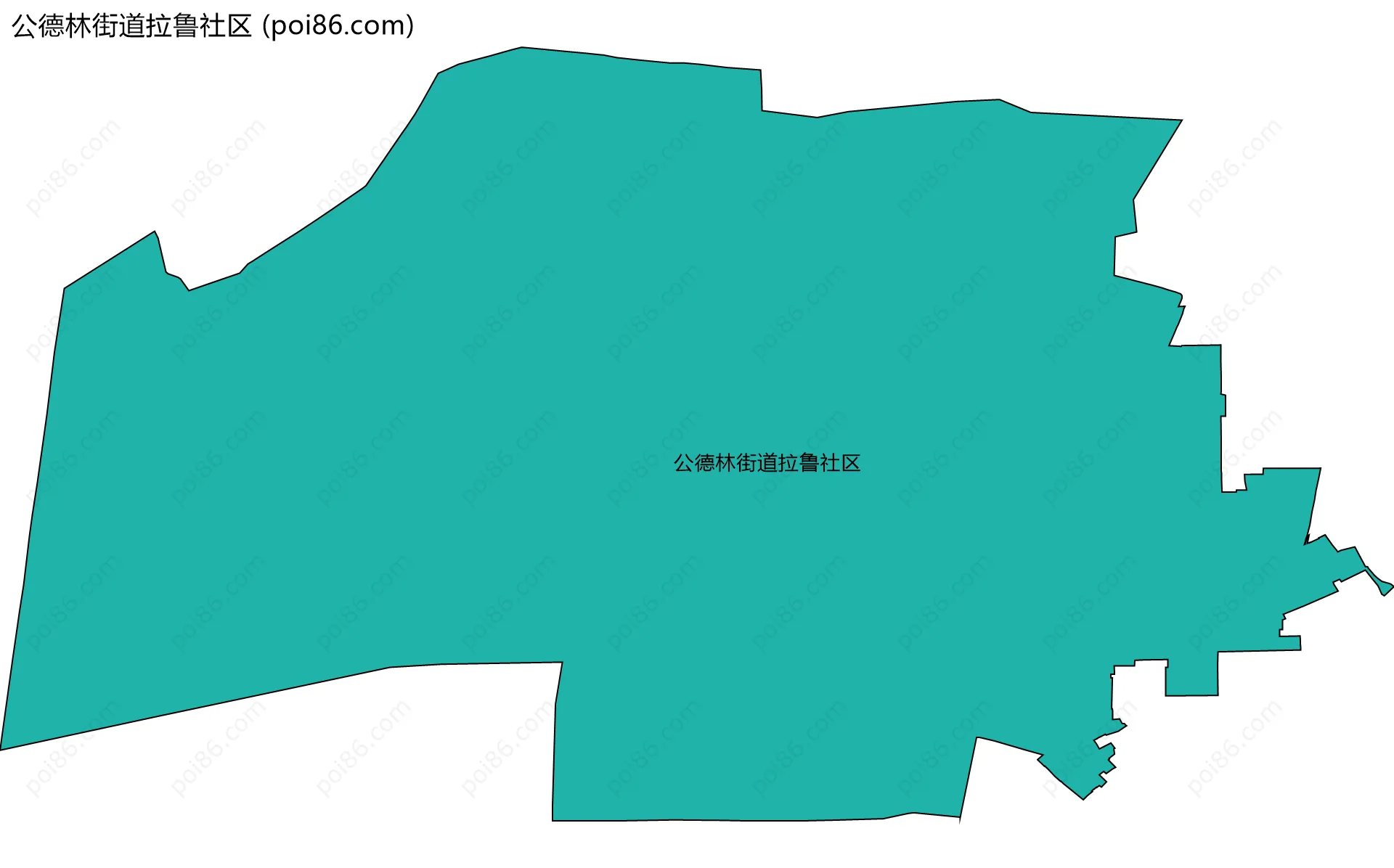 公德林街道拉鲁社区边界地图