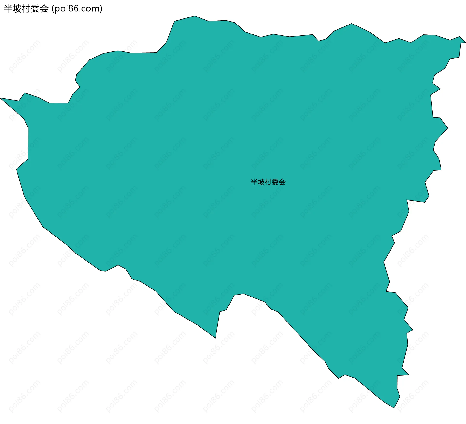 半坡村委会边界地图