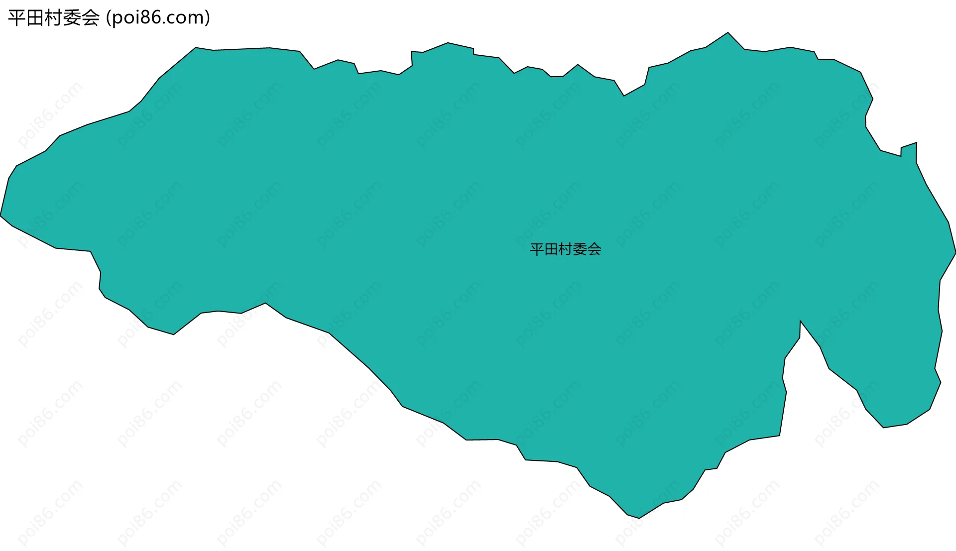 平田村委会边界地图