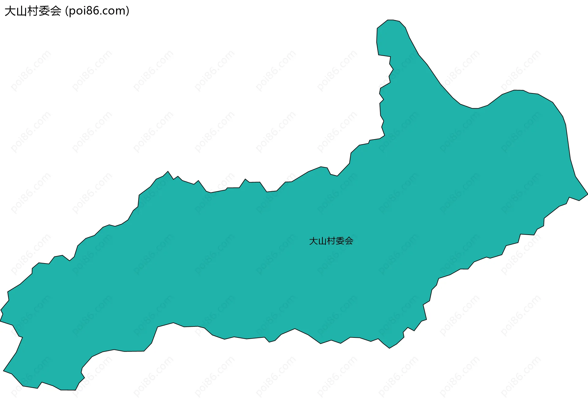 大山村委会边界地图