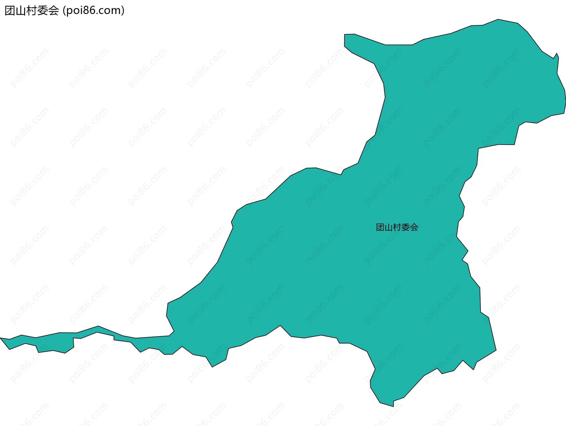 团山村委会边界地图