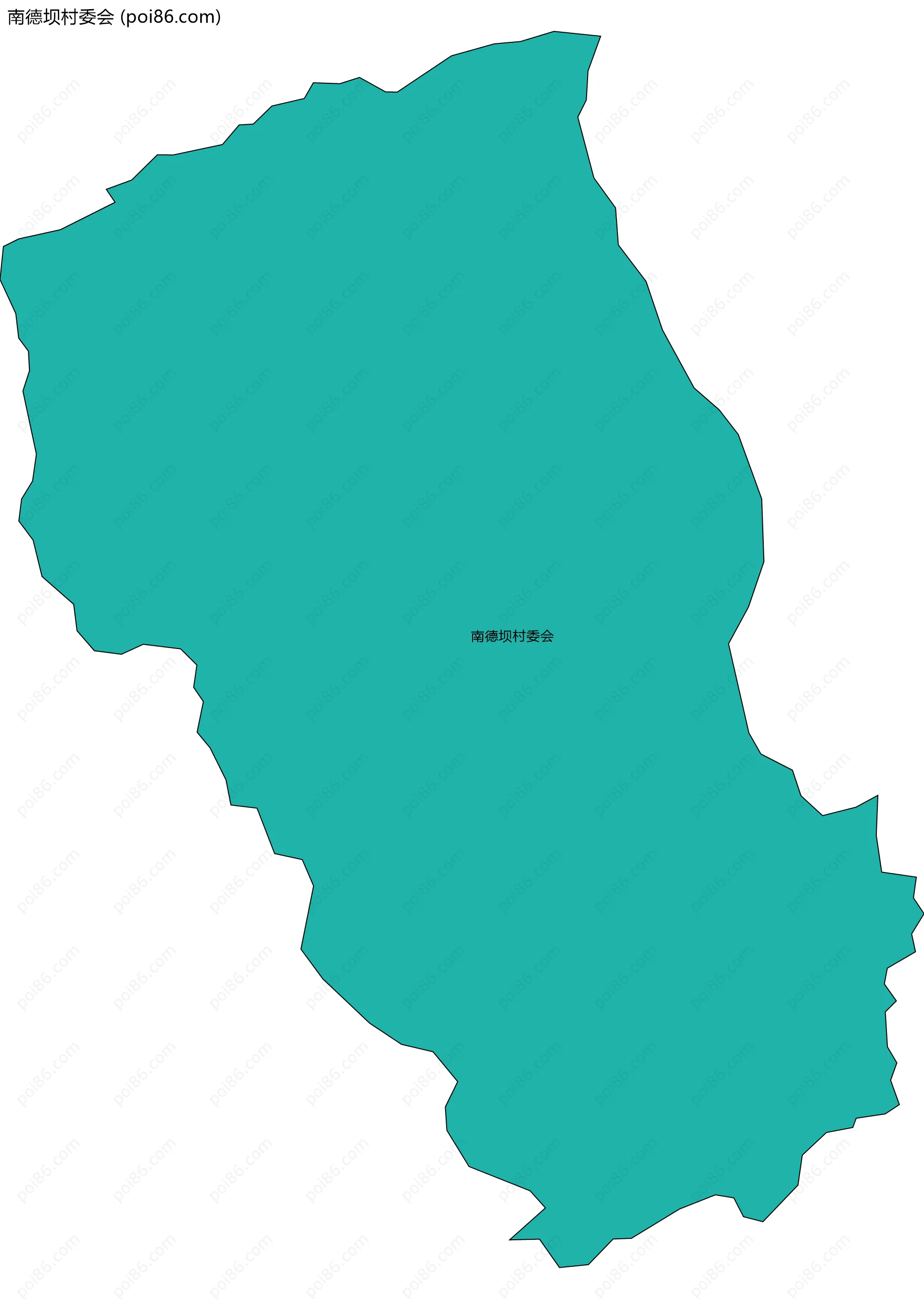 南德坝村委会边界地图