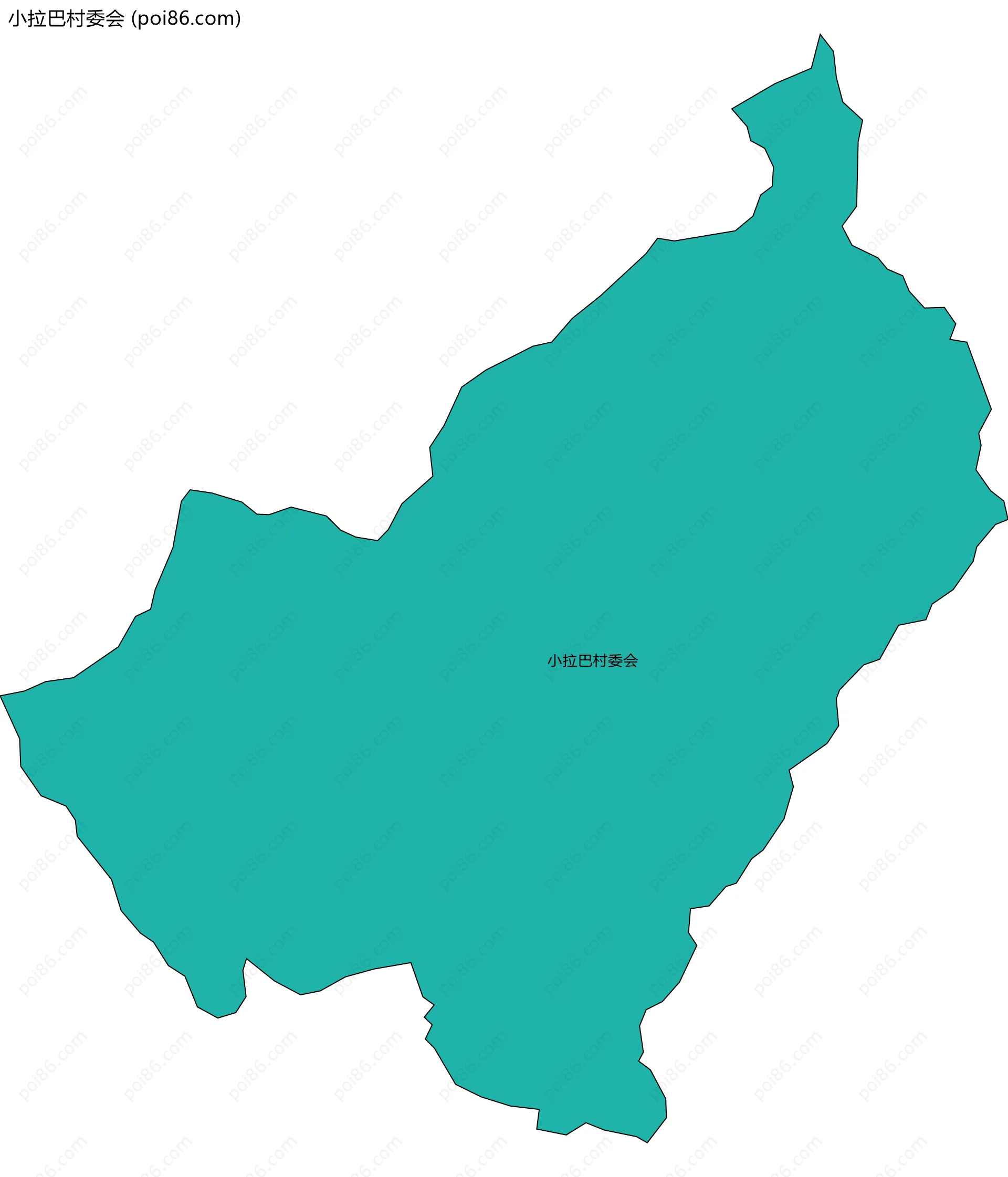 小拉巴村委会边界地图