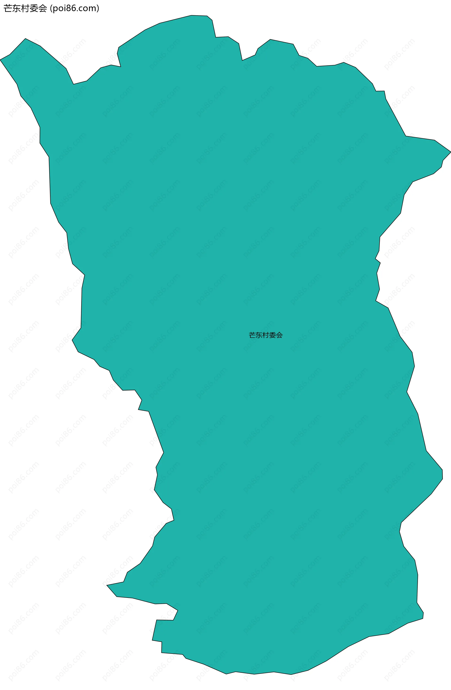 芒东村委会边界地图