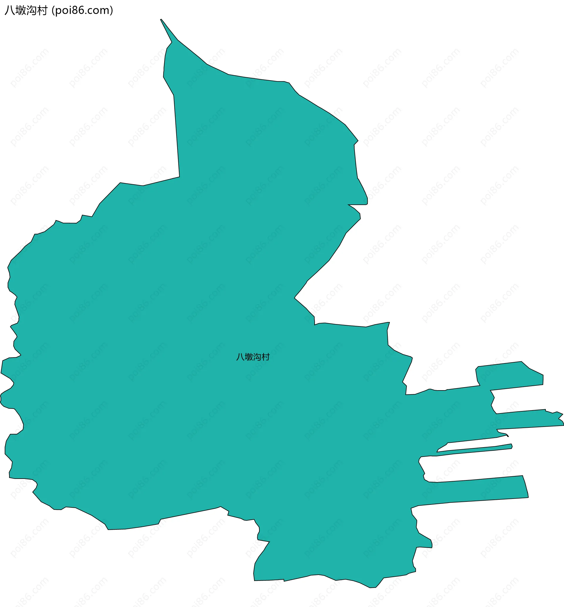 八墩沟村边界地图