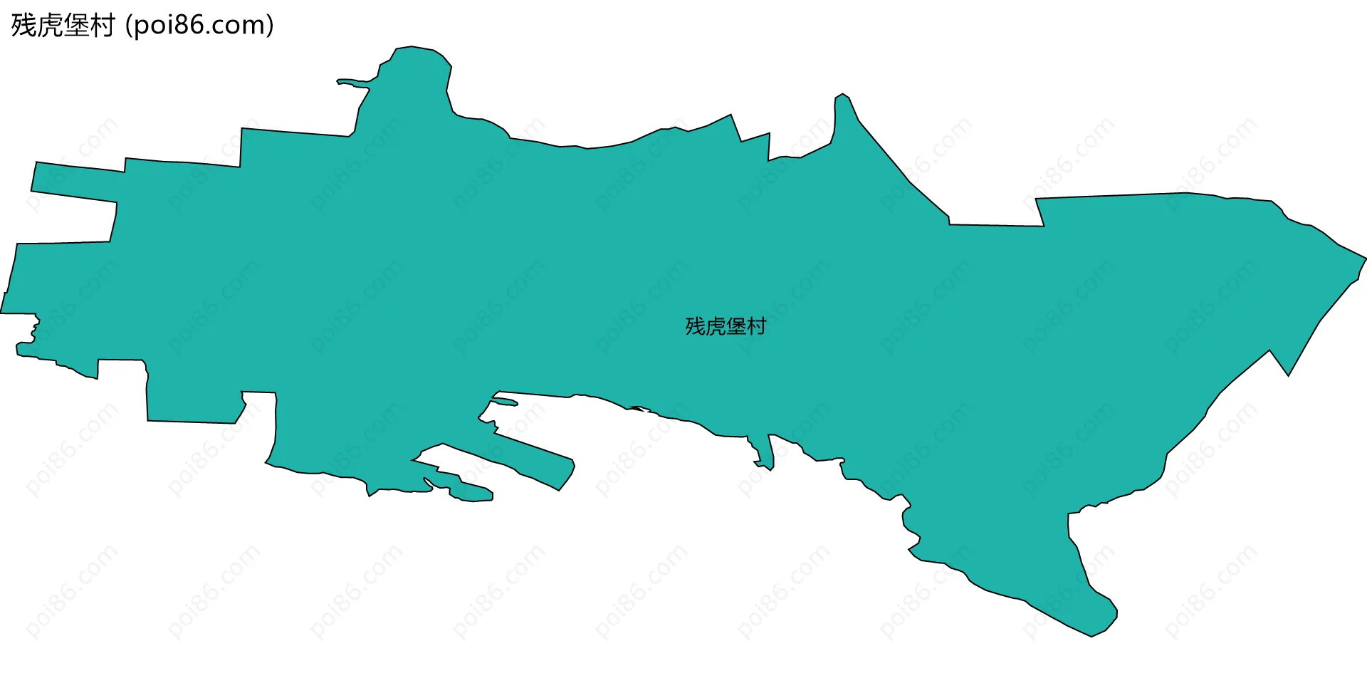 残虎堡村边界地图