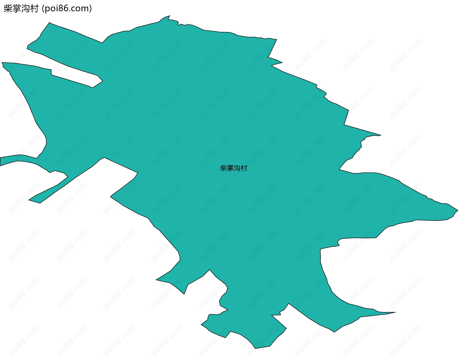 柴掌沟村边界地图