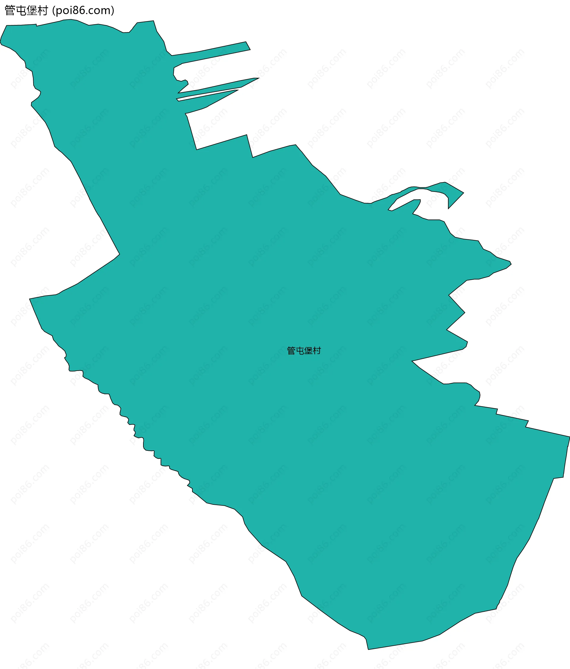 管屯堡村边界地图