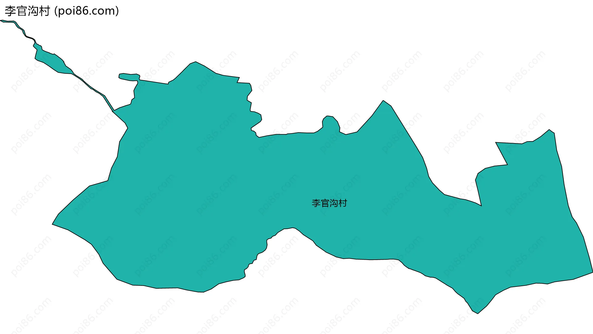 李官沟村边界地图