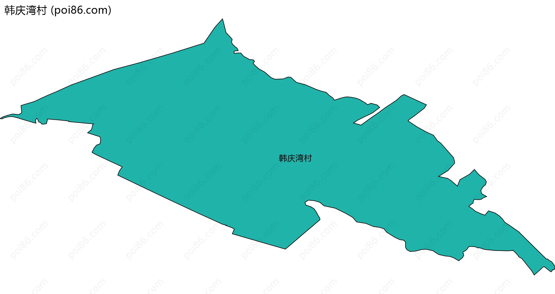 韩庆湾村边界地图