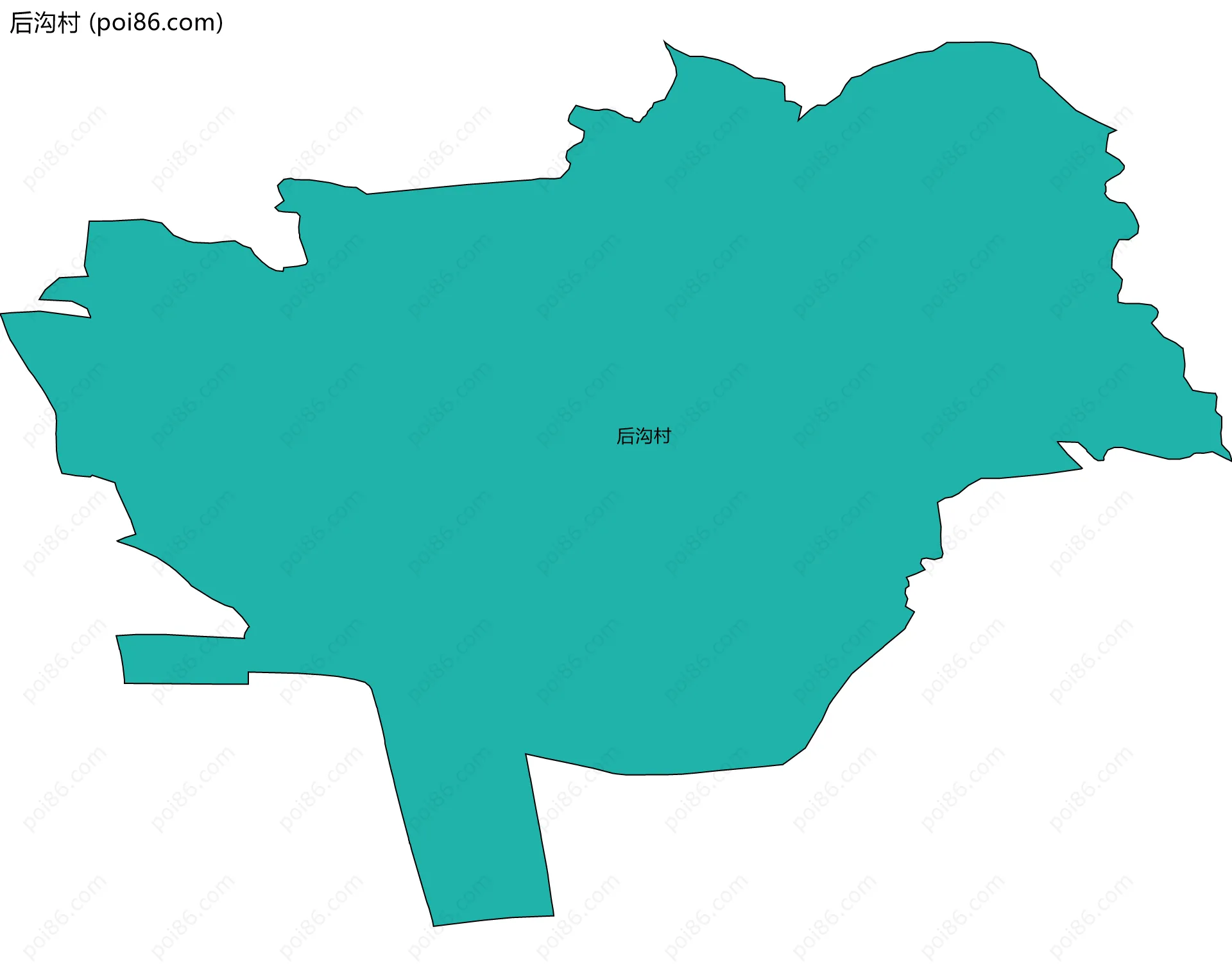 后沟村边界地图