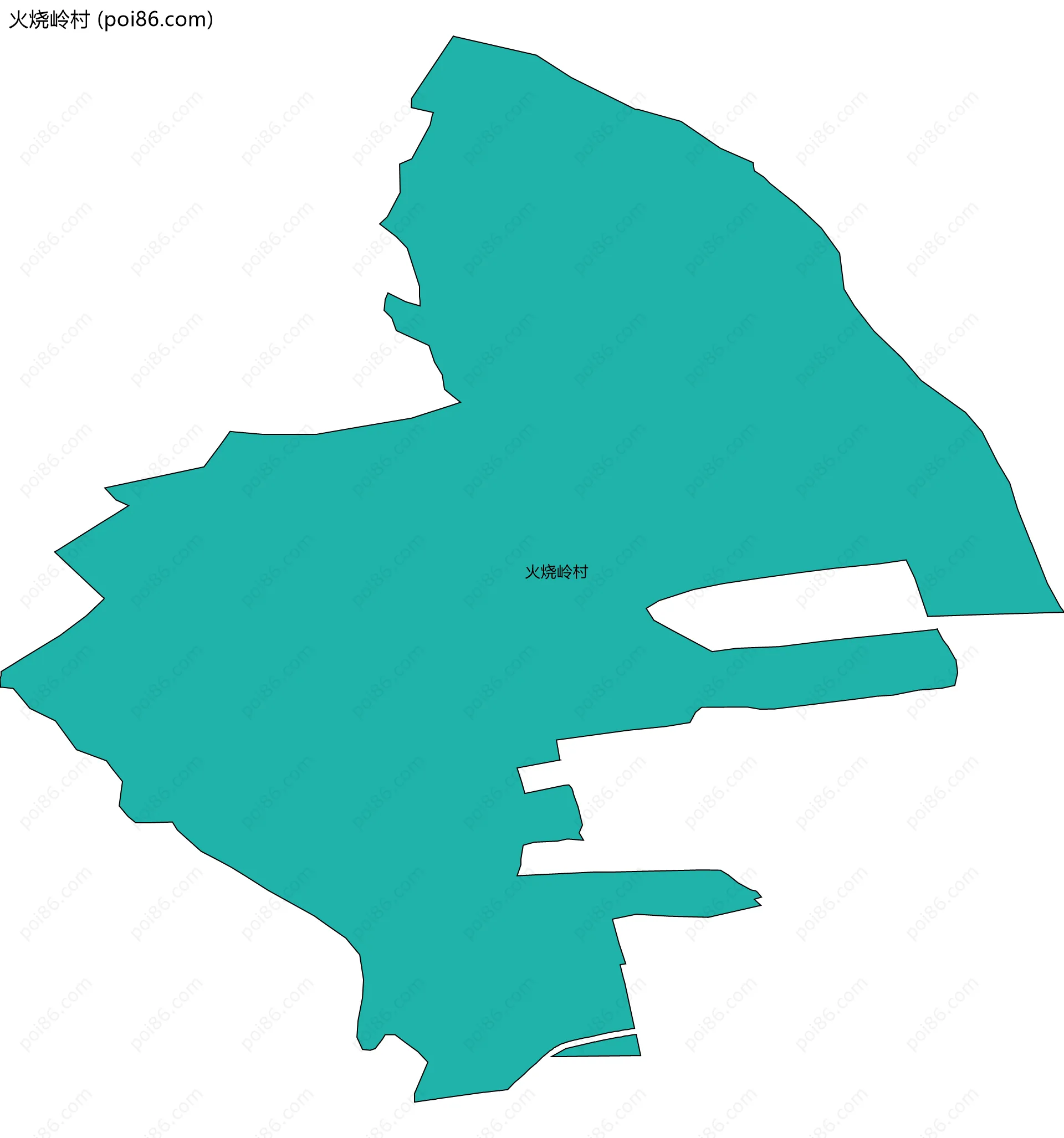 火烧岭村边界地图