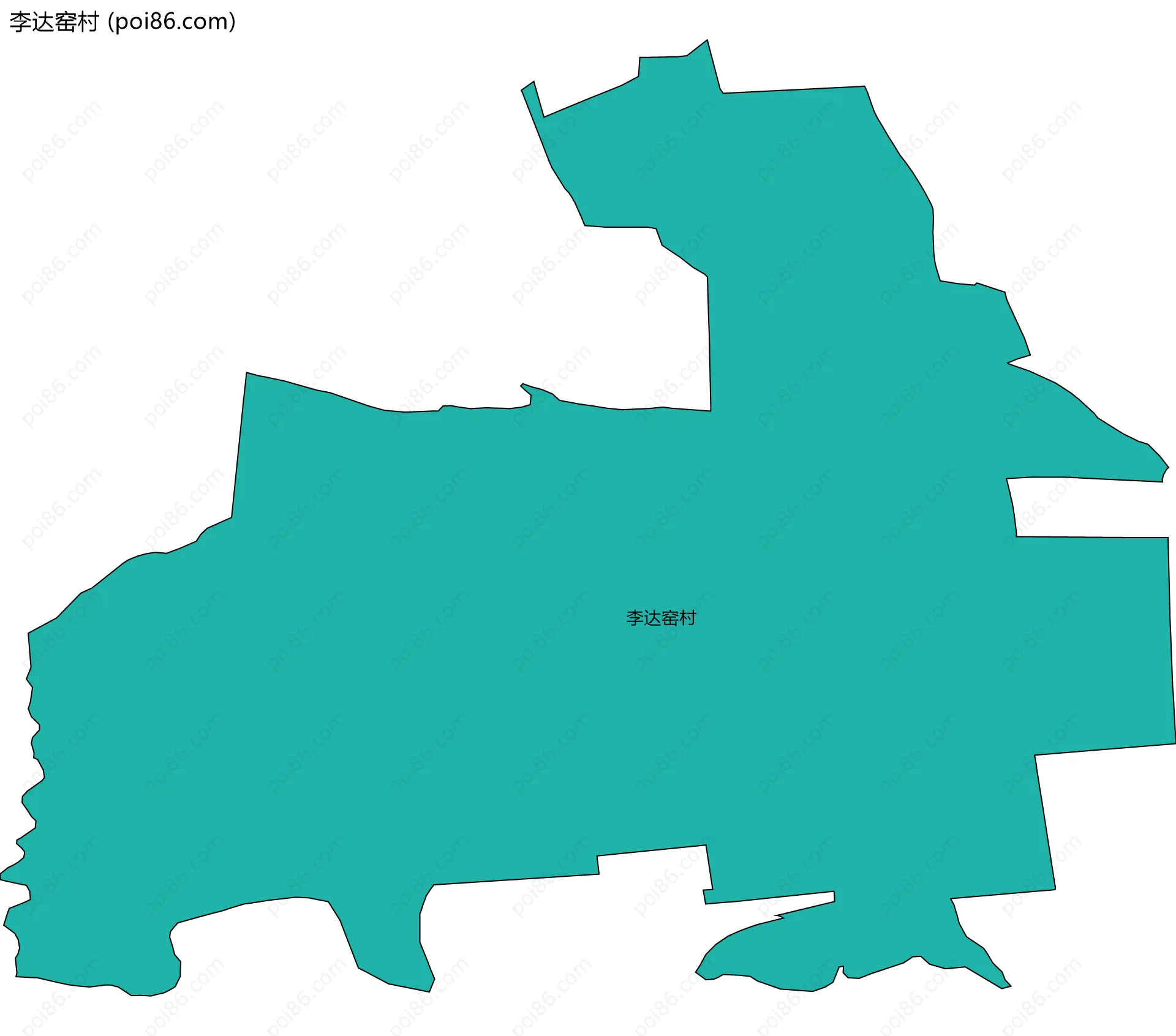 李达窑村边界地图