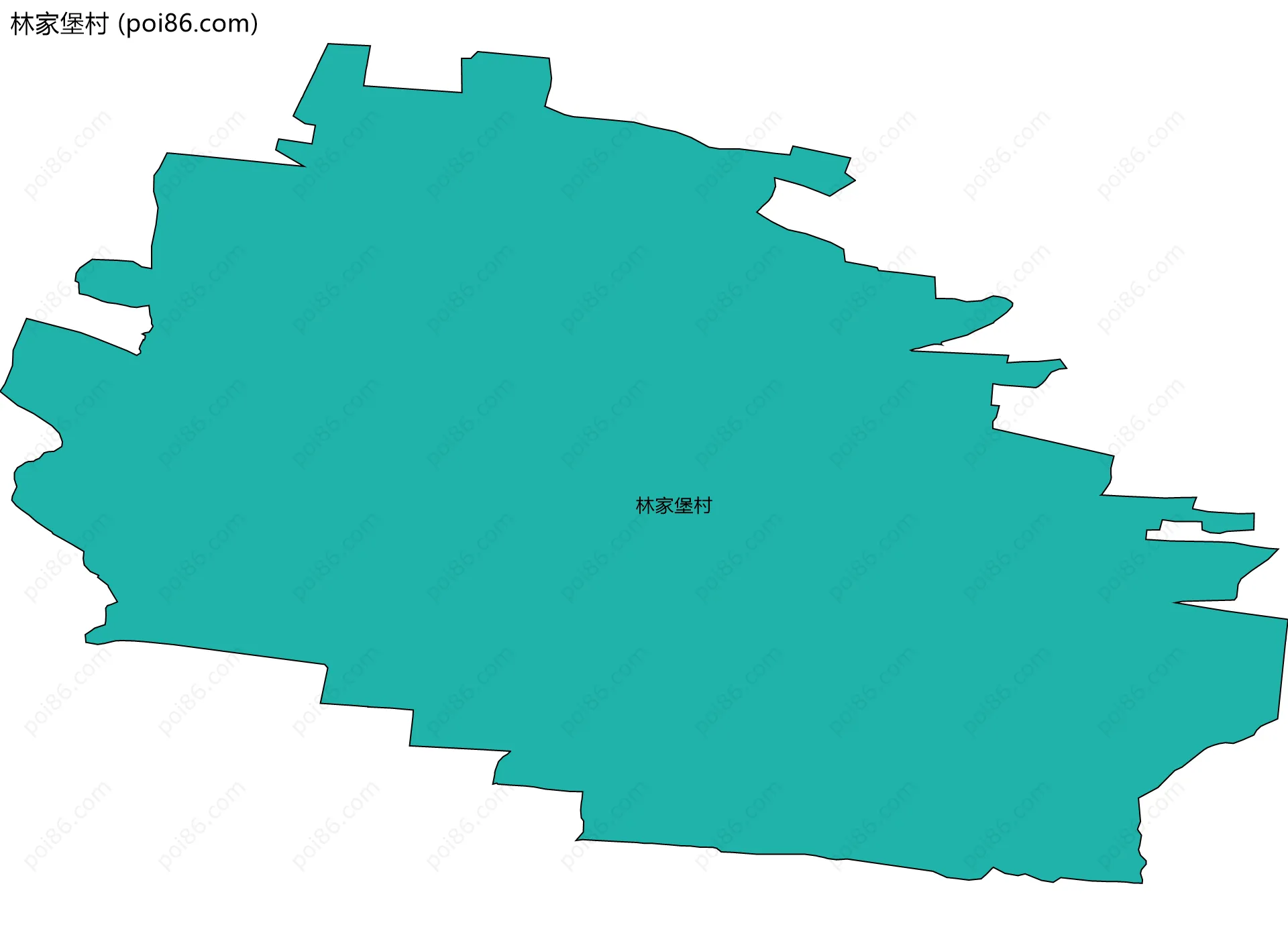 林家堡村边界地图