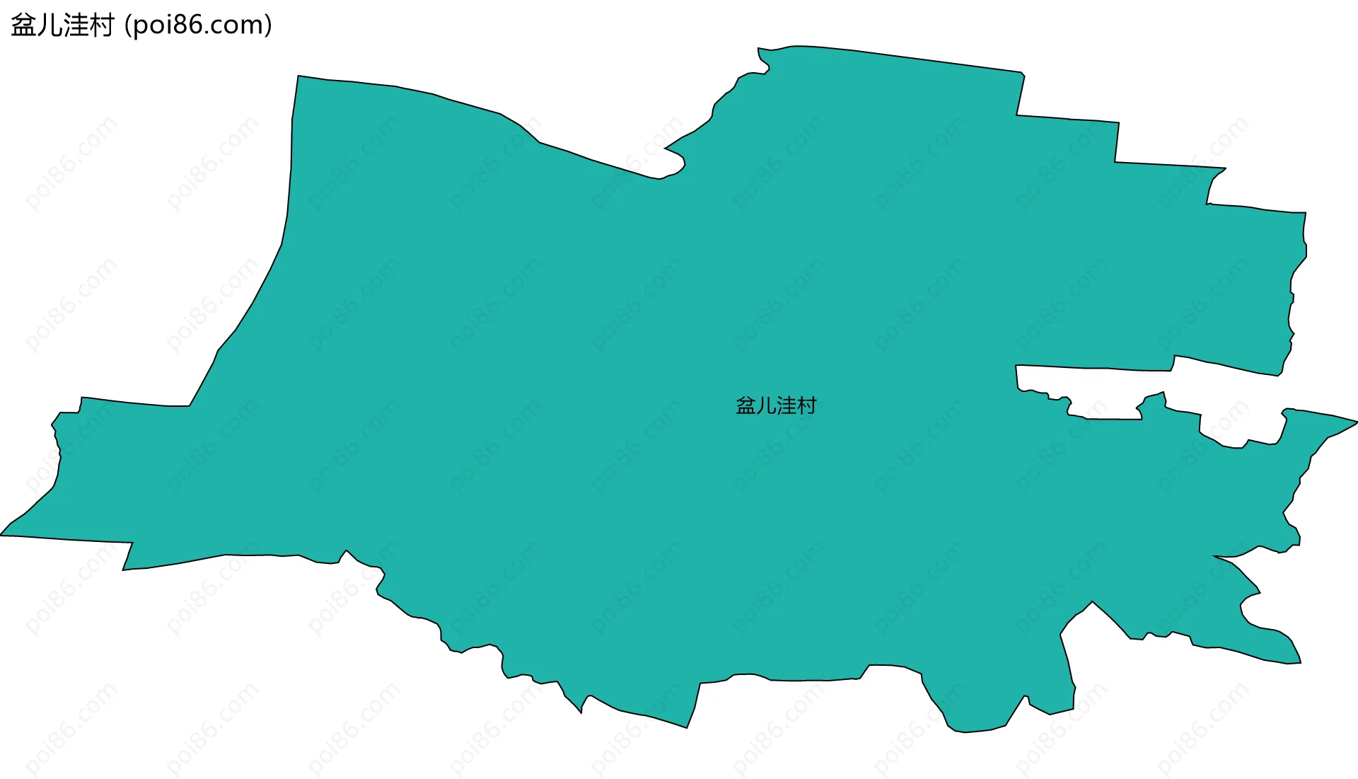 盆儿洼村边界地图