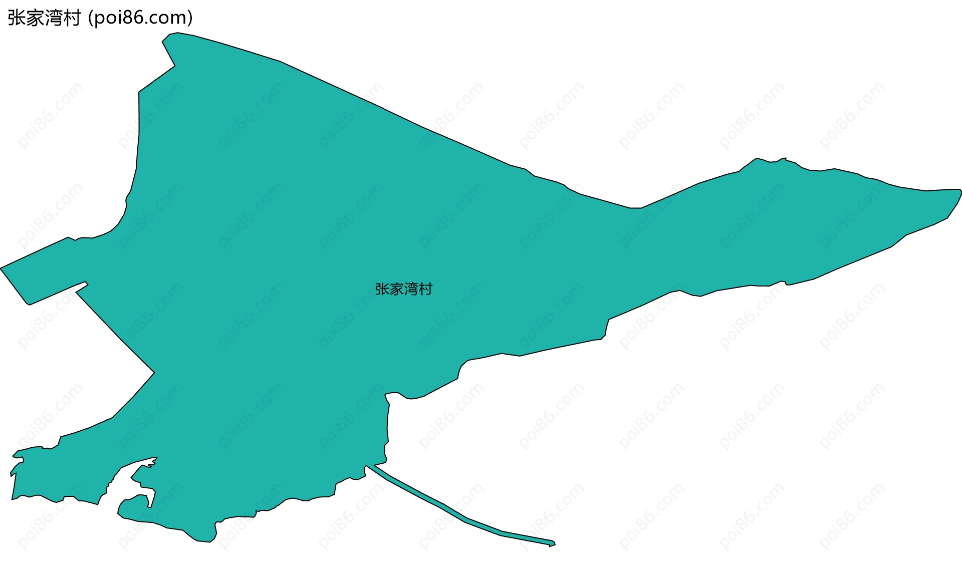 张家湾村边界地图