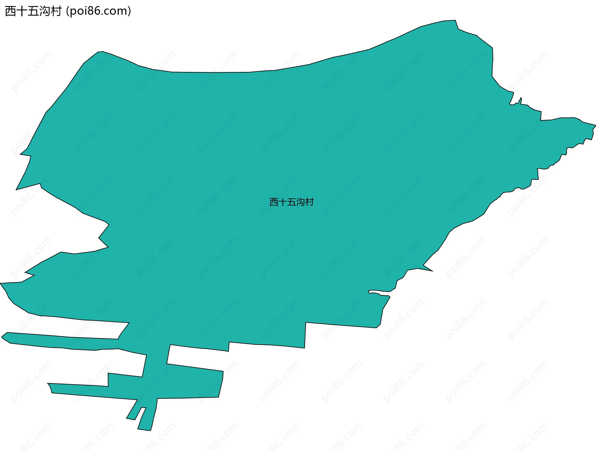 西十五沟村边界地图
