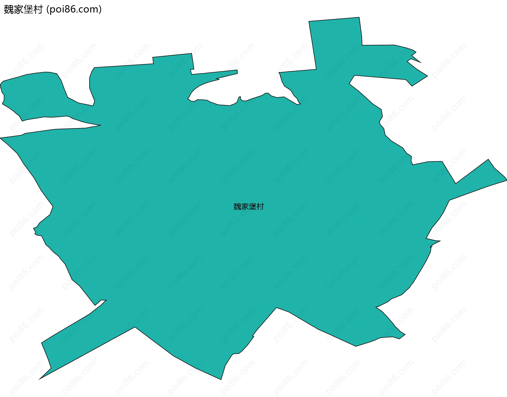 魏家堡村边界地图